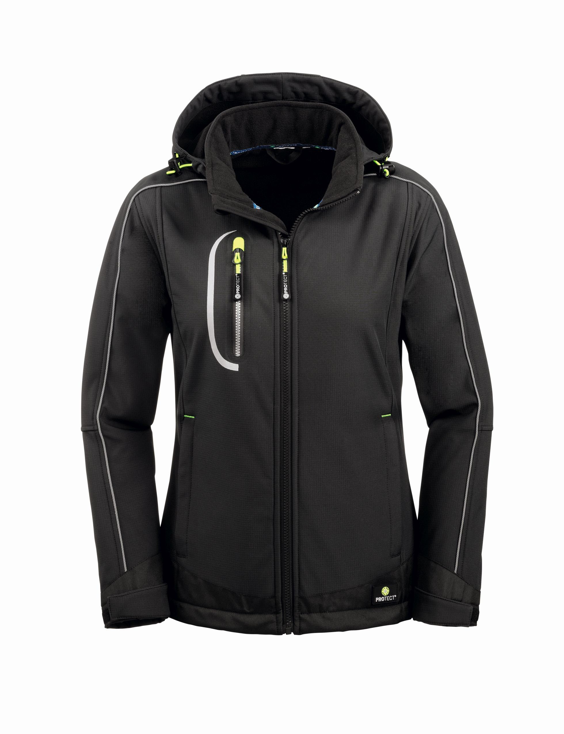 Winterjacke Damen-Softshelljacke MARYLAND schwarz Größe 38