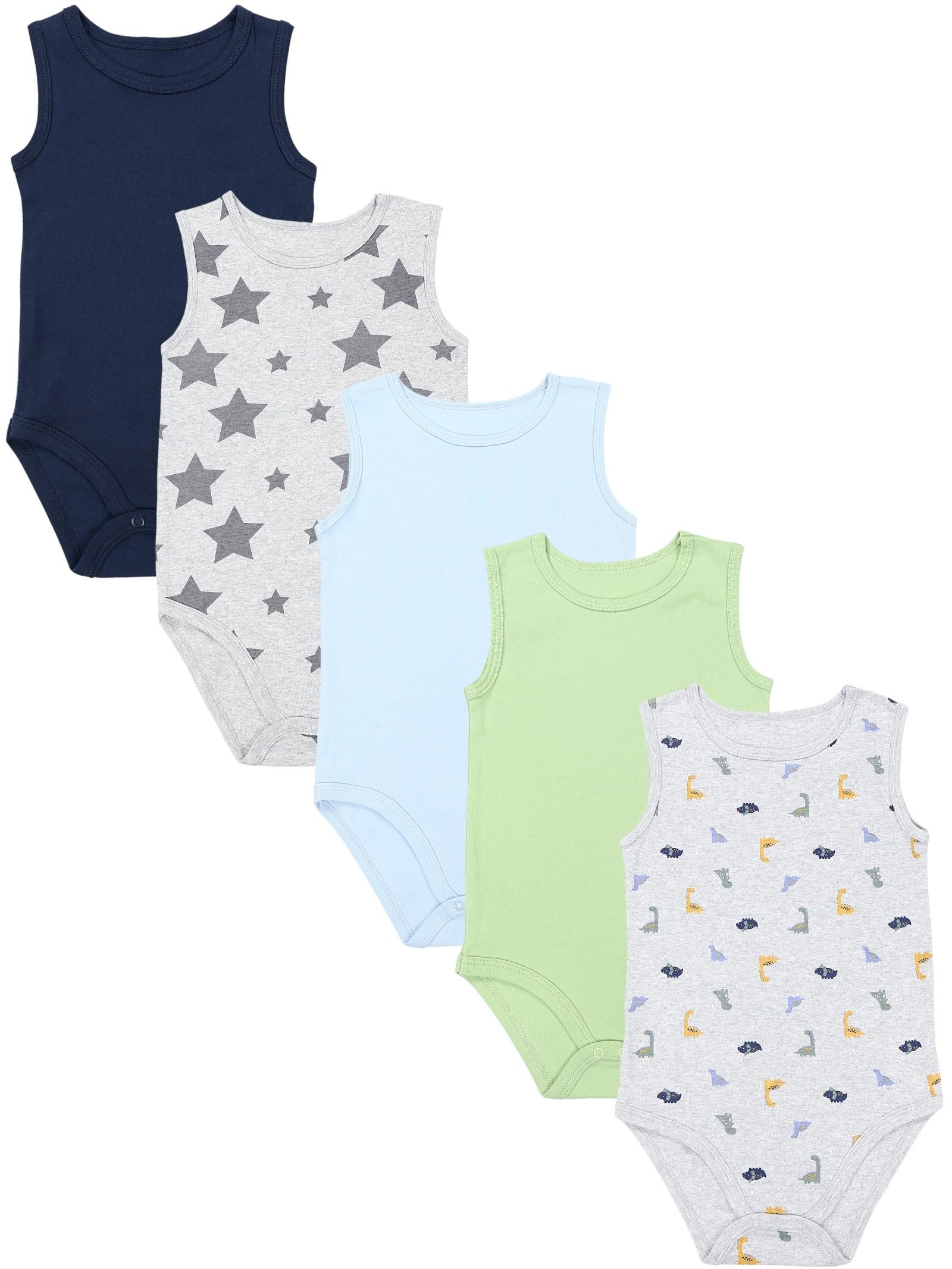TupTam Body TupTam Baby Jungen Achselbody in Unifarben 5er Pack