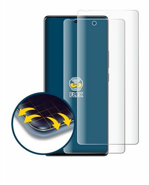 BROTECT Full-Screen Schutzfolie für Tecno Spark 20 Pro Plus, Displayschutzfolie, 2 Stück, 3D Curved klar