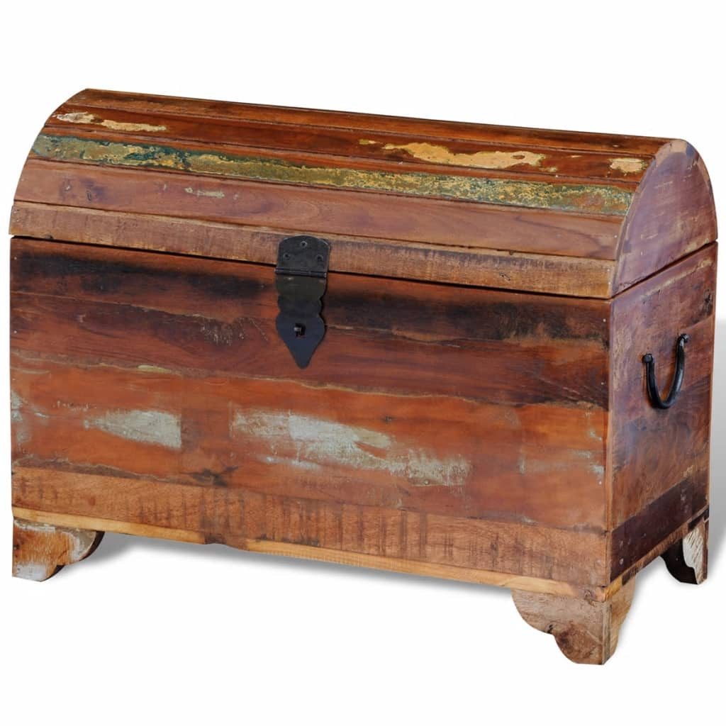 Truhe Truhe Aufbewahrungsbox Holzkiste mit Deckel Schatztruhe Altholz