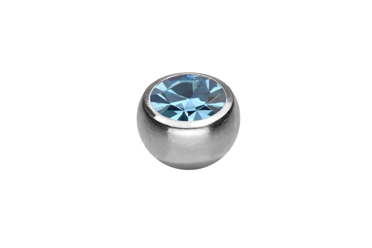 PIERCINGLINE Piercing-Set Chirurgenstahl Schraubkugel KRISTALL (Schraub-Auf günstig online kaufen