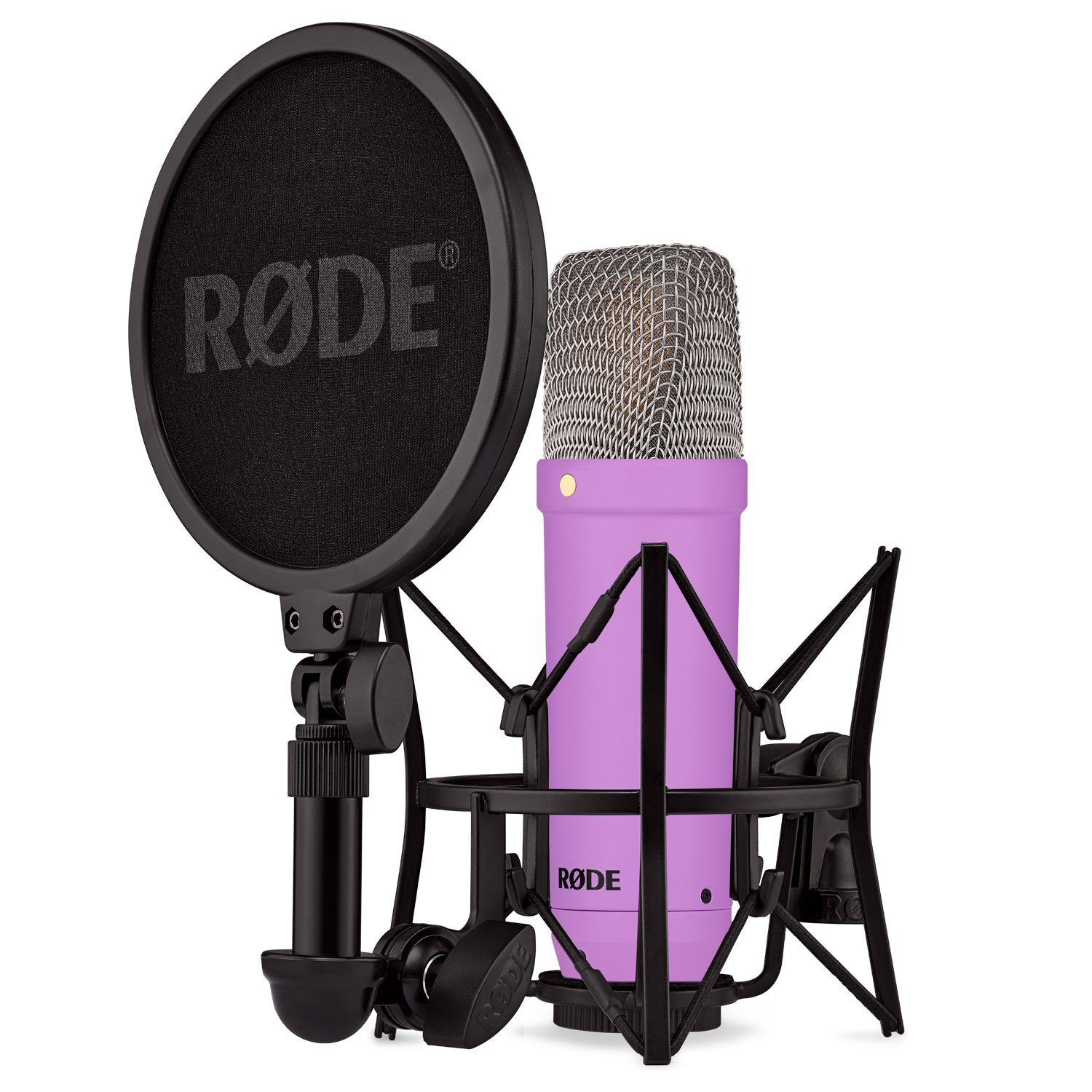 RØDE Mikrofon Rode NT1 Signature Purple Mikrofon Lila mit Popschutz (Studio-Mikrofon Lila), mit Popschutz