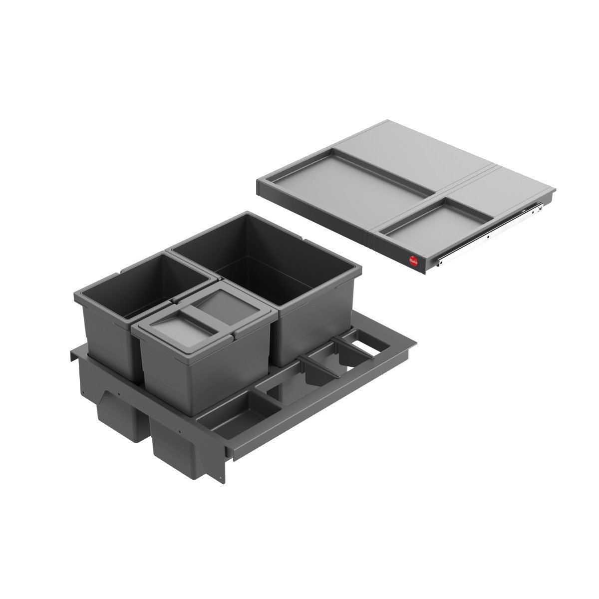 Hailo Мусорные урны Hailo Abfallsammler 3620521 Separato-K 500 Einsatz 2x8+18 L Dunkelgrau