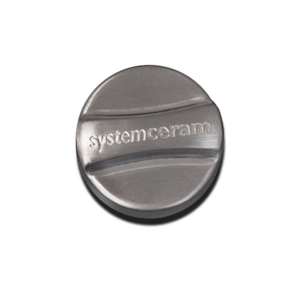 Systemceram Einbauspüle Drehknopf rund für Excenterbetätigung Edelstahl matt