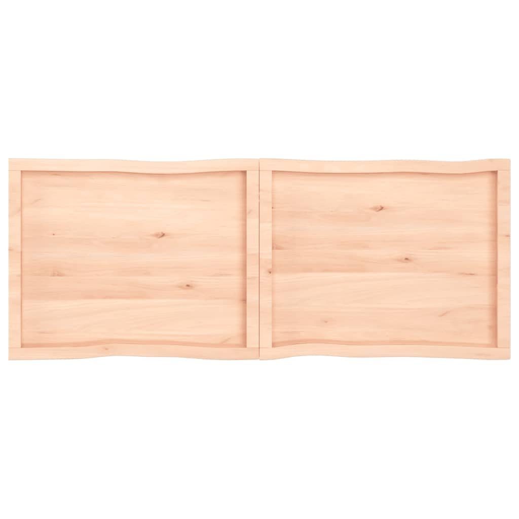 Unbehandelt 160x60x(2-4) (1 Baumkante furnicato St) Tischplatte cm Massivholz