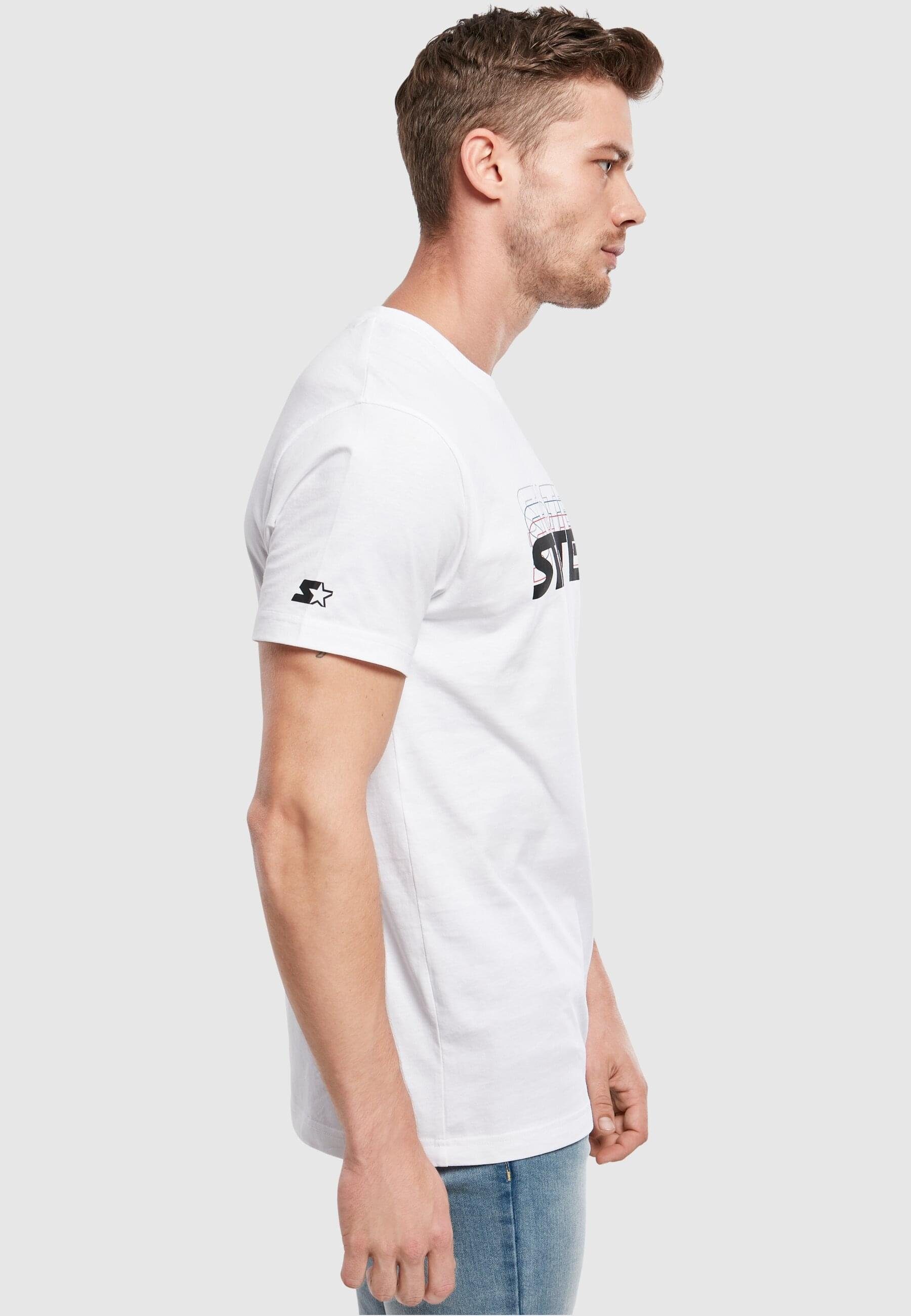 Starter T-Shirt Herren Jersey Multilogo white/cityred Starter (1-tlg)