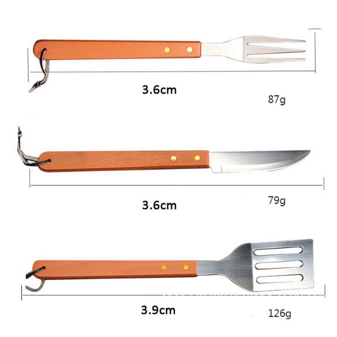 Grillbesteck-Set Edelstahl, 18-teiliges aus tragbares Grillwerkzeug-Set Grill-Set DÖRÖY