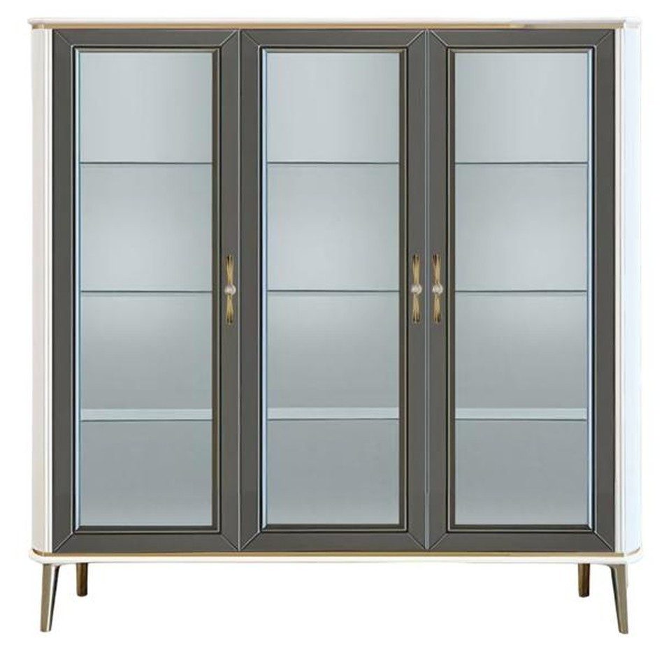 Xlmoebel Vitrine Holz-Glas Schrank für Wohnzimmer in italienischer Exzellenz Made in Europa