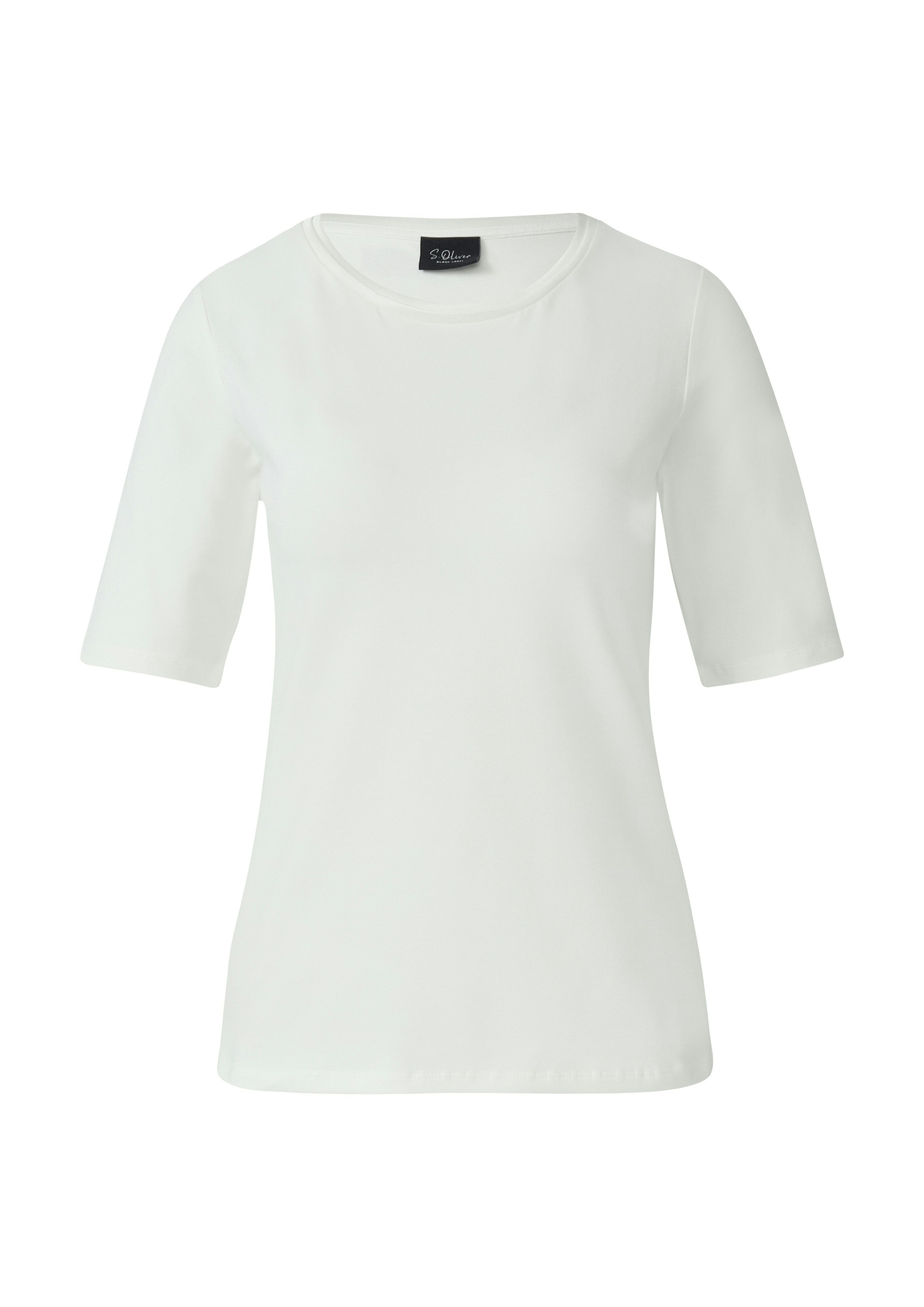 s.Oliver BLACK LABEL T-Shirt mit Satindetail – Bild 4 von 4