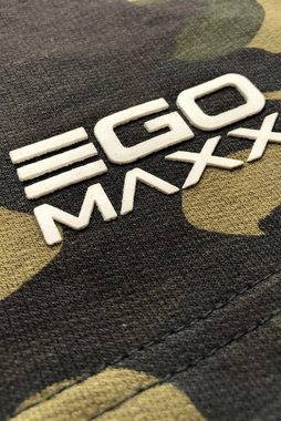 Egomaxx Sweatshorts Sweat Shorts Kurze Baggy Sport Hose mit Tunnelzug Logo (1-tlg) 3700 in Dunkelgrün