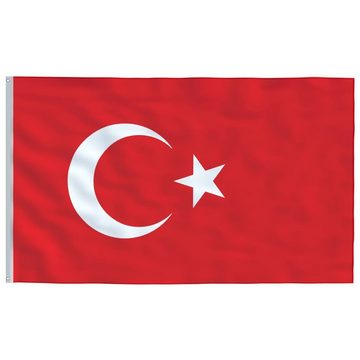 vidaXL Fahne Flagge der Türkei mit Mast 6,23 m Aluminium