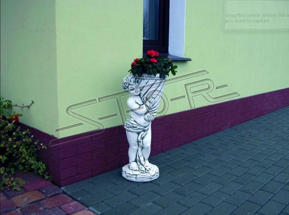 JVmoebel Skulptur Blumenkübel Pflanz Kübel Figur Blumentöpfe Garten Vasen Gefäss 384