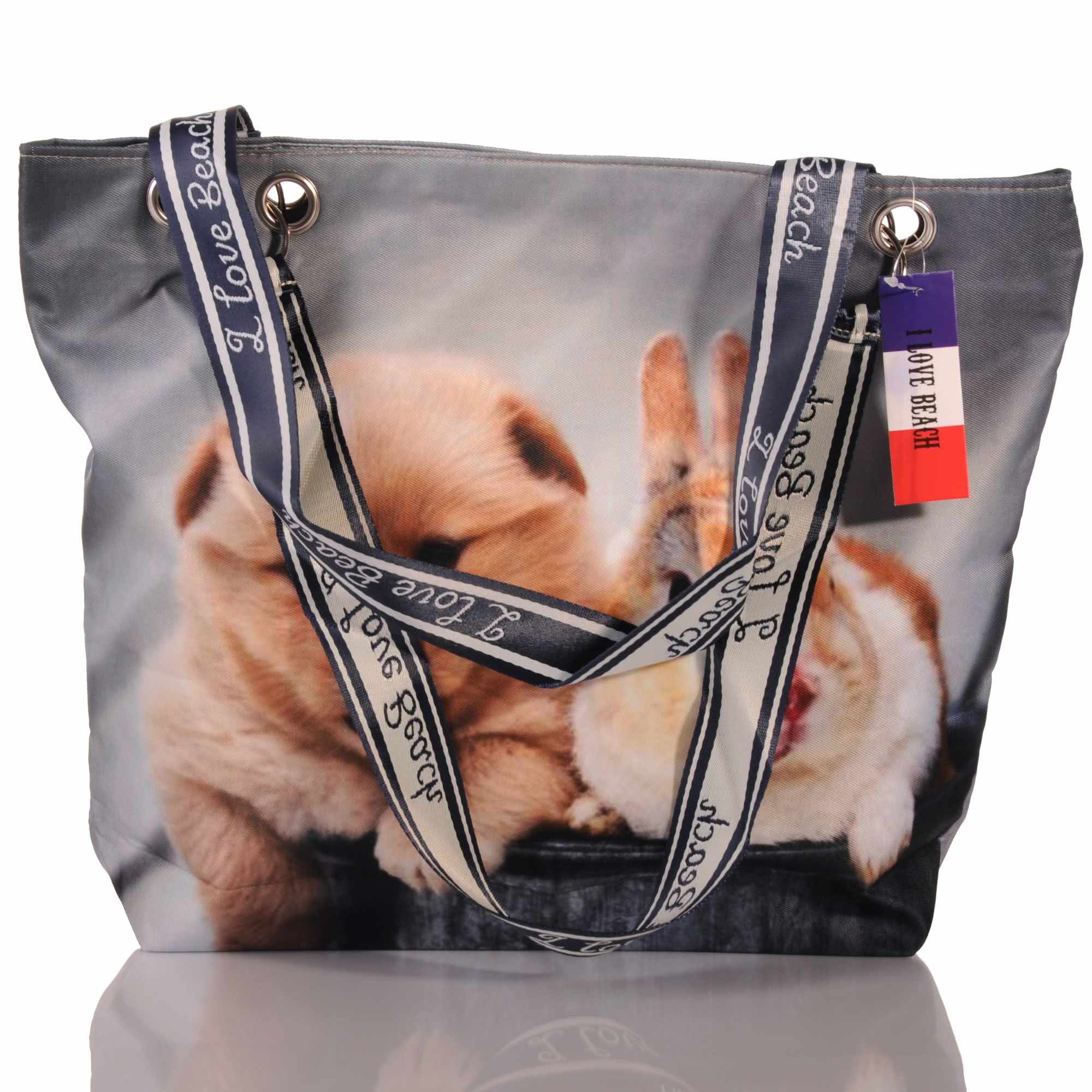 KMISSO Umhängetasche Strandtasche mit niedlichem Tiermotiv 30746 (1-tlg), im eleganten Look