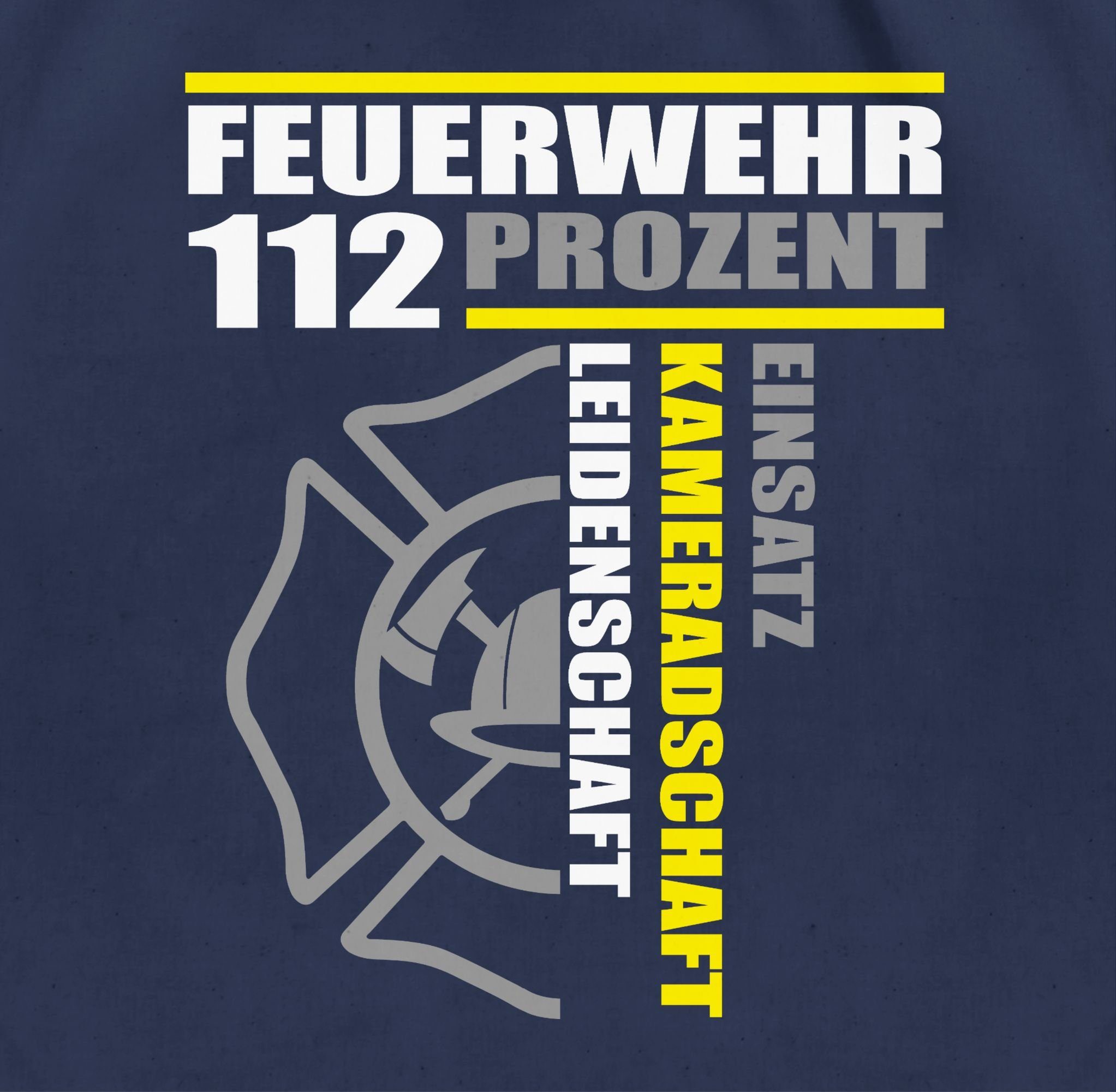 Shirtracer Turnbeutel Feuerwehr 112 Prozent Einsatz günstig online kaufen