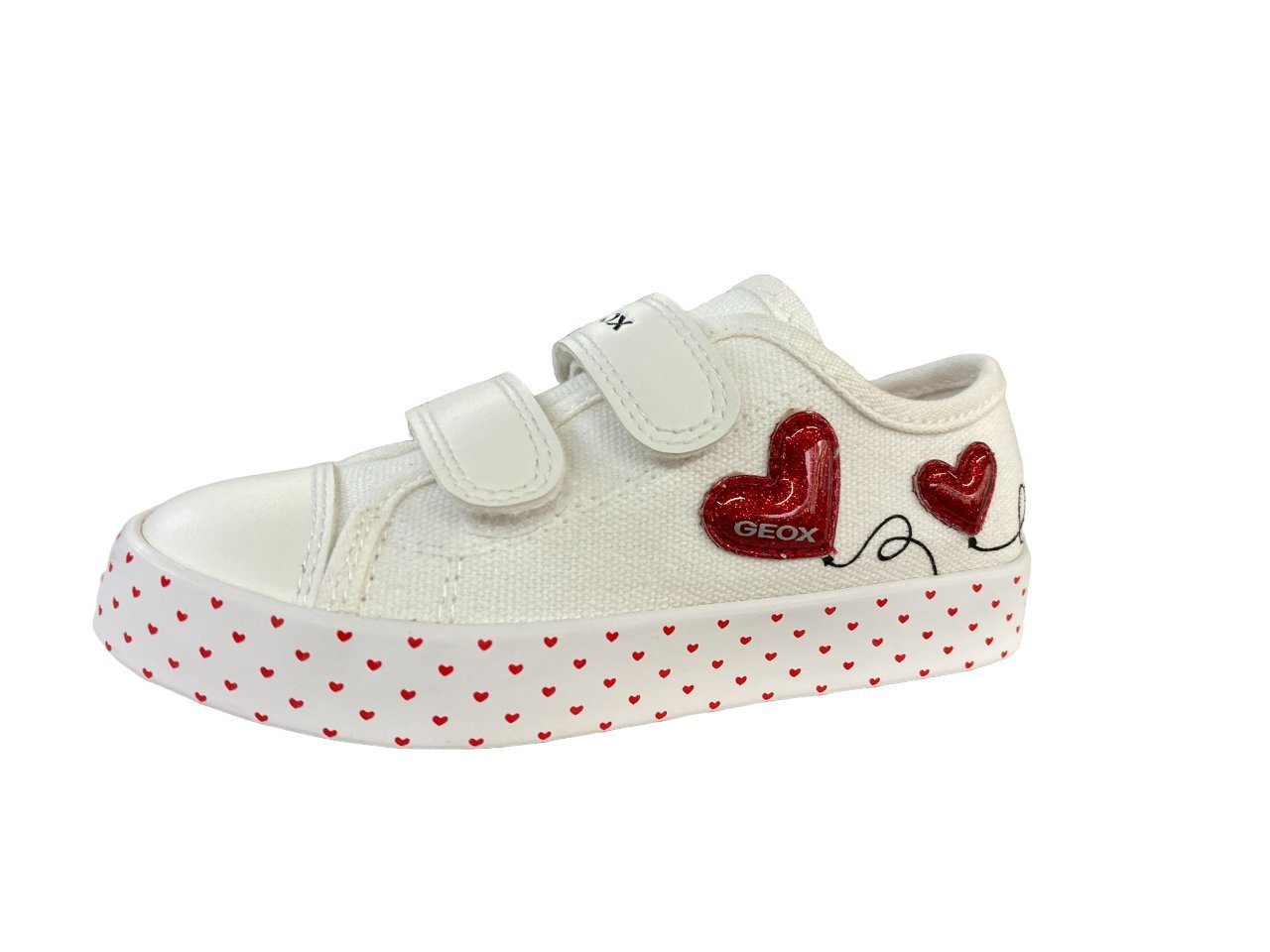 J Geox G. WHITE/RED Sneaker CIAK J3504G-01054-C0050 Sneaker GEOX Kinder