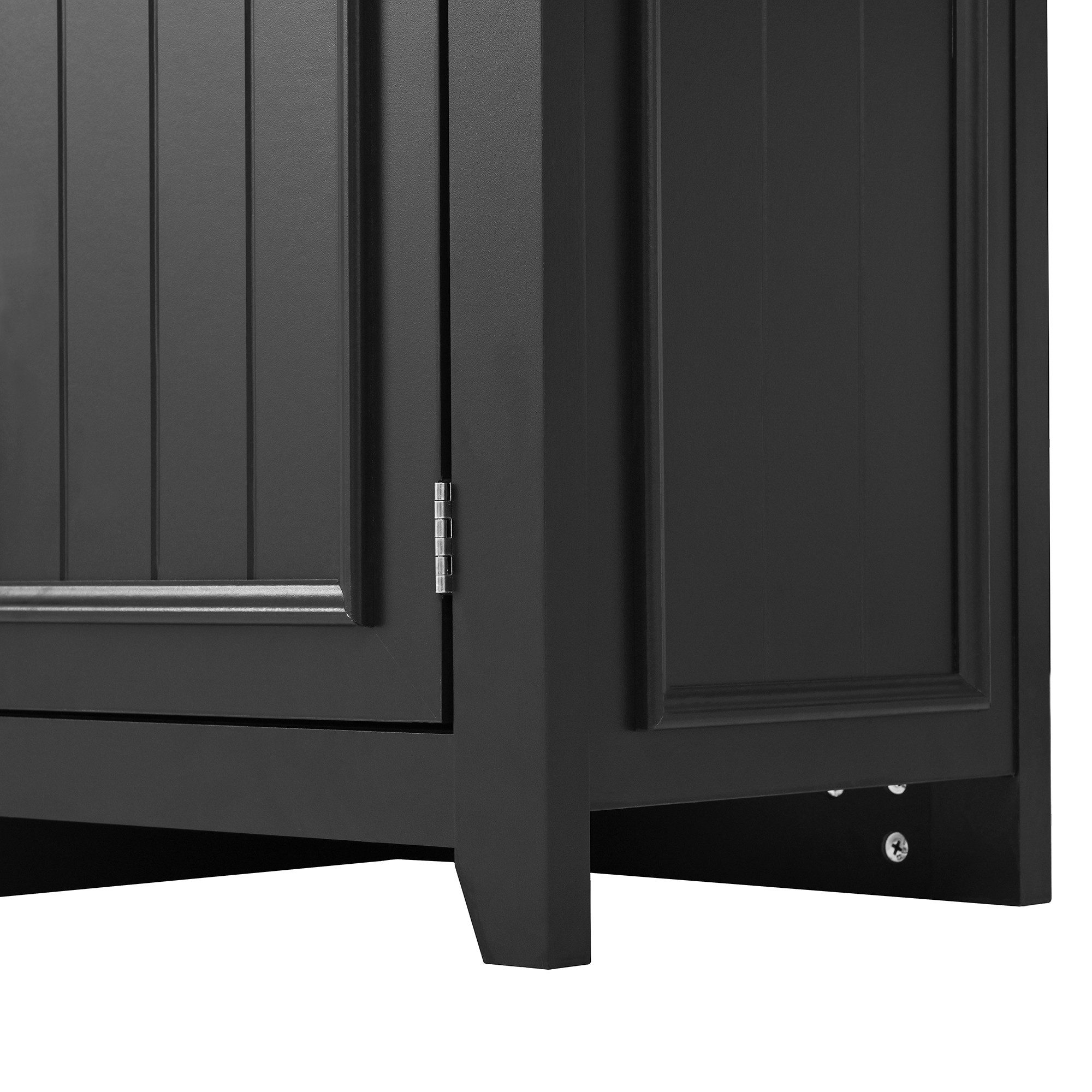 BlingBin Sideboard Anrichte Wohnzimmerschrank (1 St., mit 4 Türen,3 Schublade und Verstellbare Trennwand), 160L x 35B x 76H(cm)