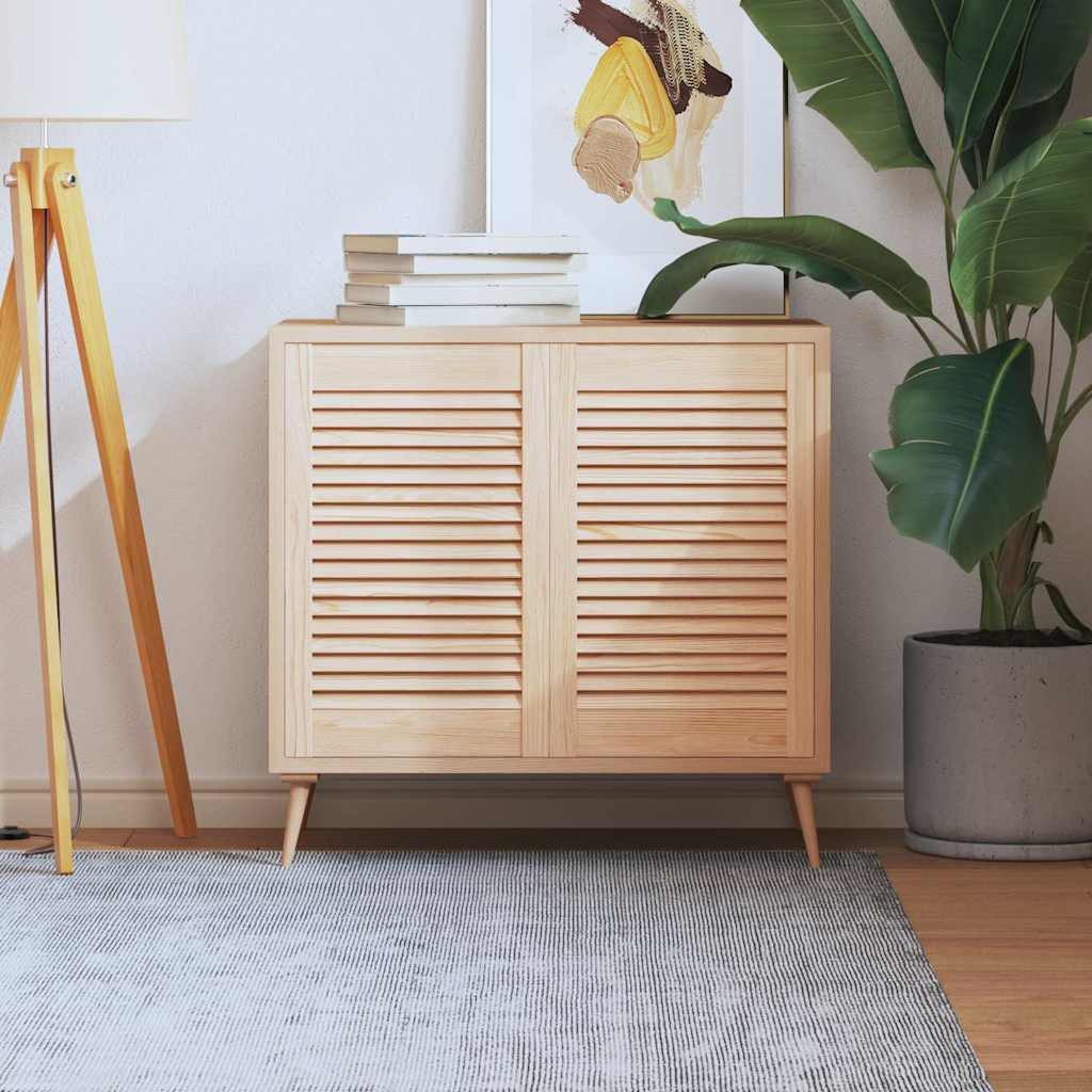 vidaXL Schranktür vidaXL Lamellierte Türen mit Tür 2 Stk. Natur 69 x 49,4 cm