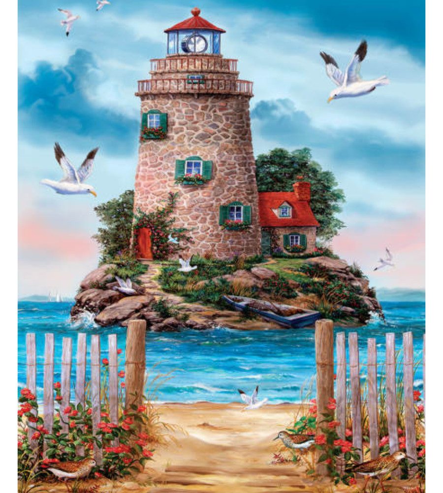 Rötting Design Malen nach Zahlen Diamond Painting Set 5D DIY Motiv verschiedene LEUCHTTURM Motive (Komplett-Set, Vollbild), Diamond Painting Vollbild, Vollständiges Zubehörpaket