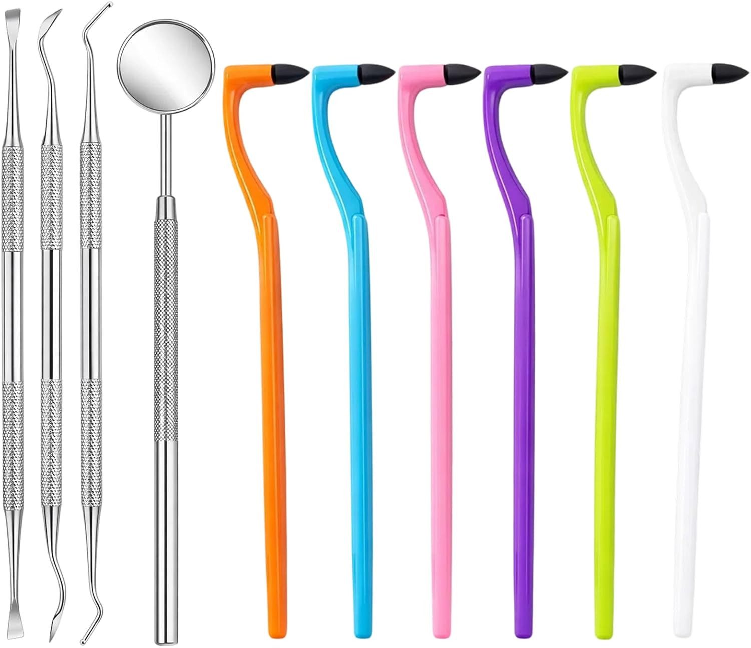FELIXLEO Zahnpflege-Set 10tlg Zahnreinigungsset Zahnpolierer Zahnstein Entferner Set, 1-tlg.