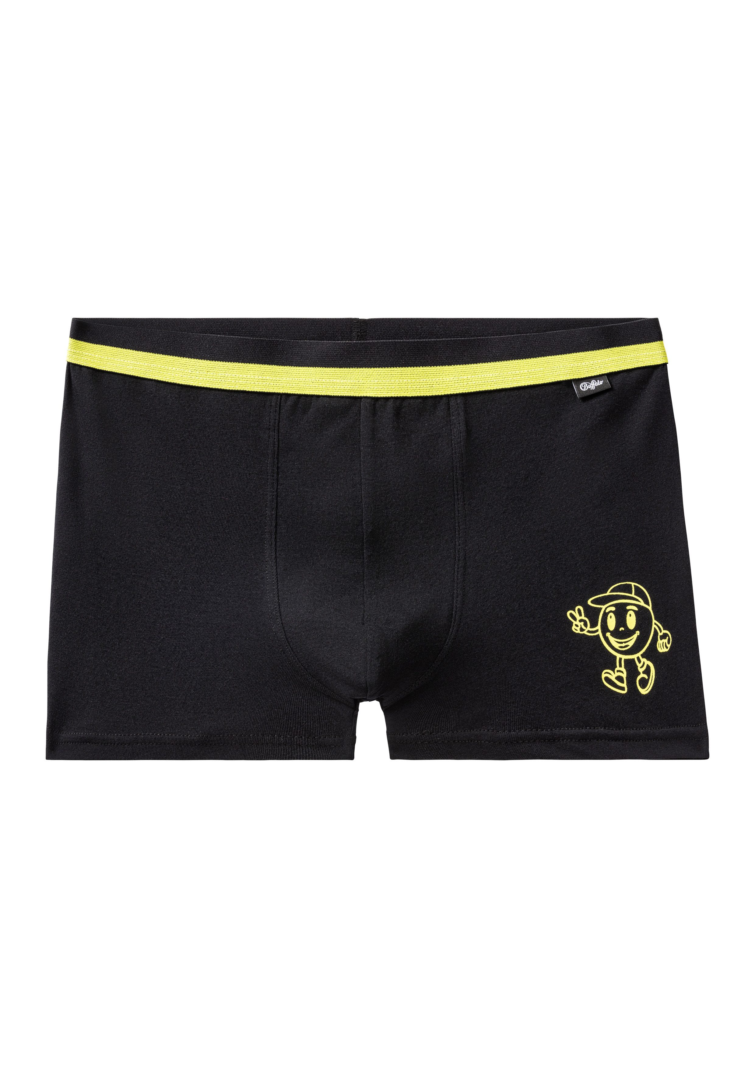 Buffalo Boxer Boxershorts für Jungen (Packung, 4-St) mit witzigen Icons bedruckt