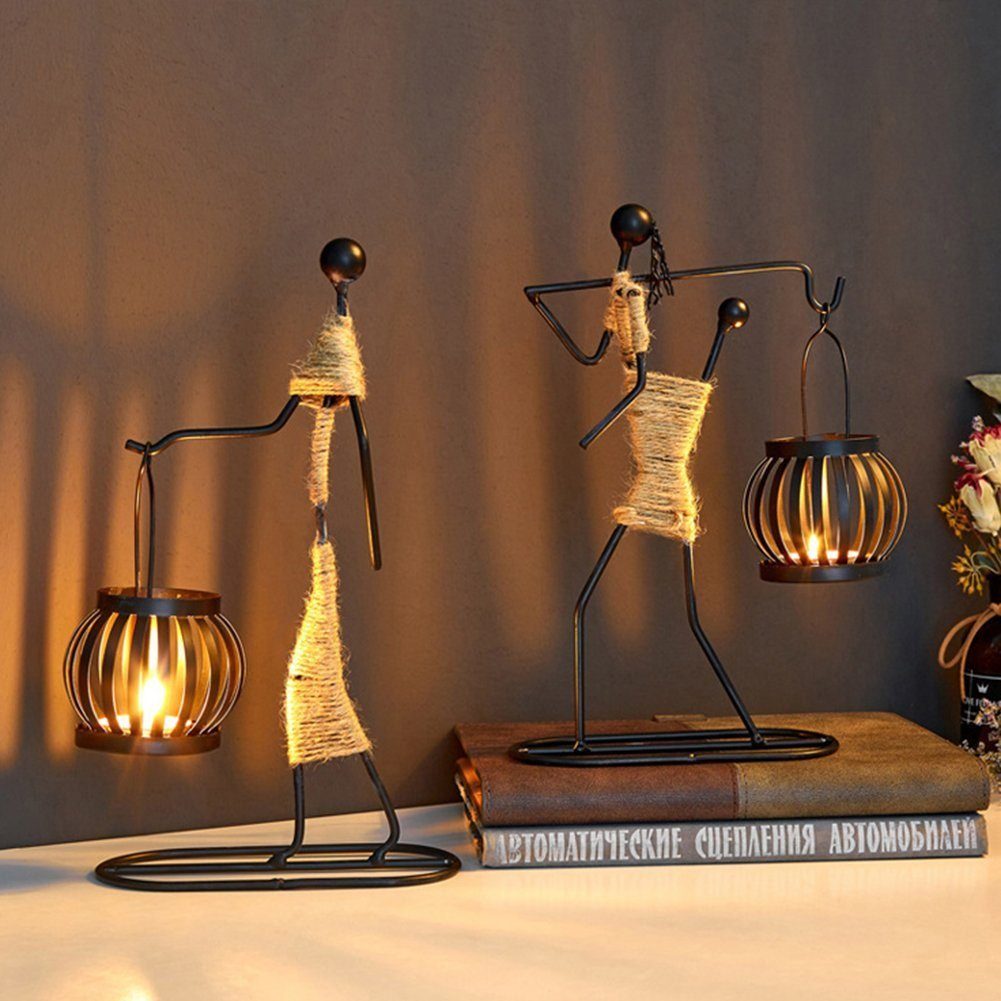 aus Kerzenständer abstrakte Metall, LENBEST Kerzenständer Kerzenständer Figuren,Heimdekoration Nordischer