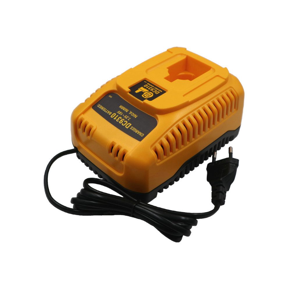 Trade-Shop Ladegerät Ladestation 7,2V-18V passend für Dewalt DC9310 DE9116 DW9116 Netzteil (Geeignet für Ni-Cd, Ni-MH Akkus / LED-Anzeige für den Ladezustand)