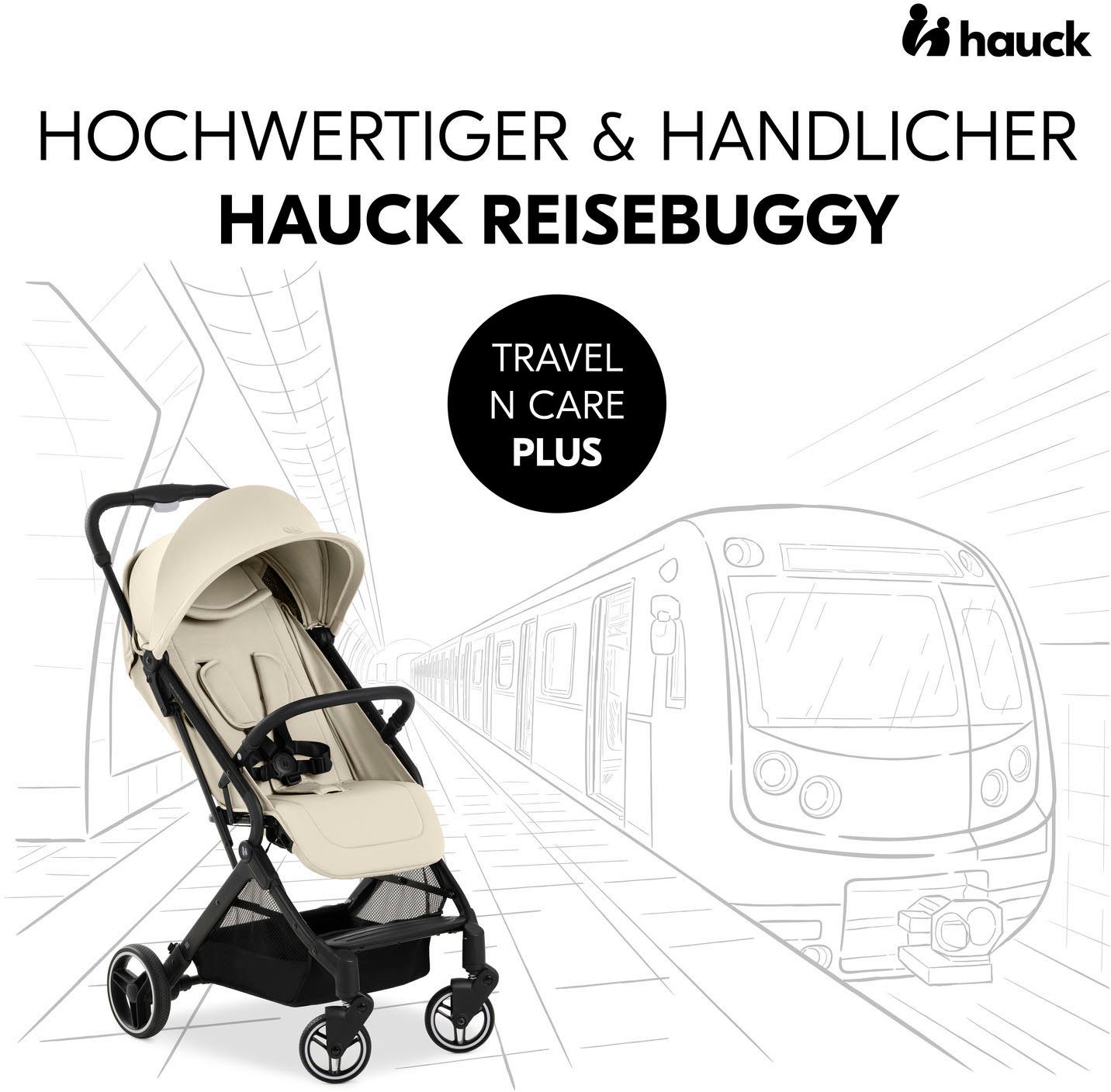Hauck N Kinder-Buggy Care Travel Plus vanilla Buggy,