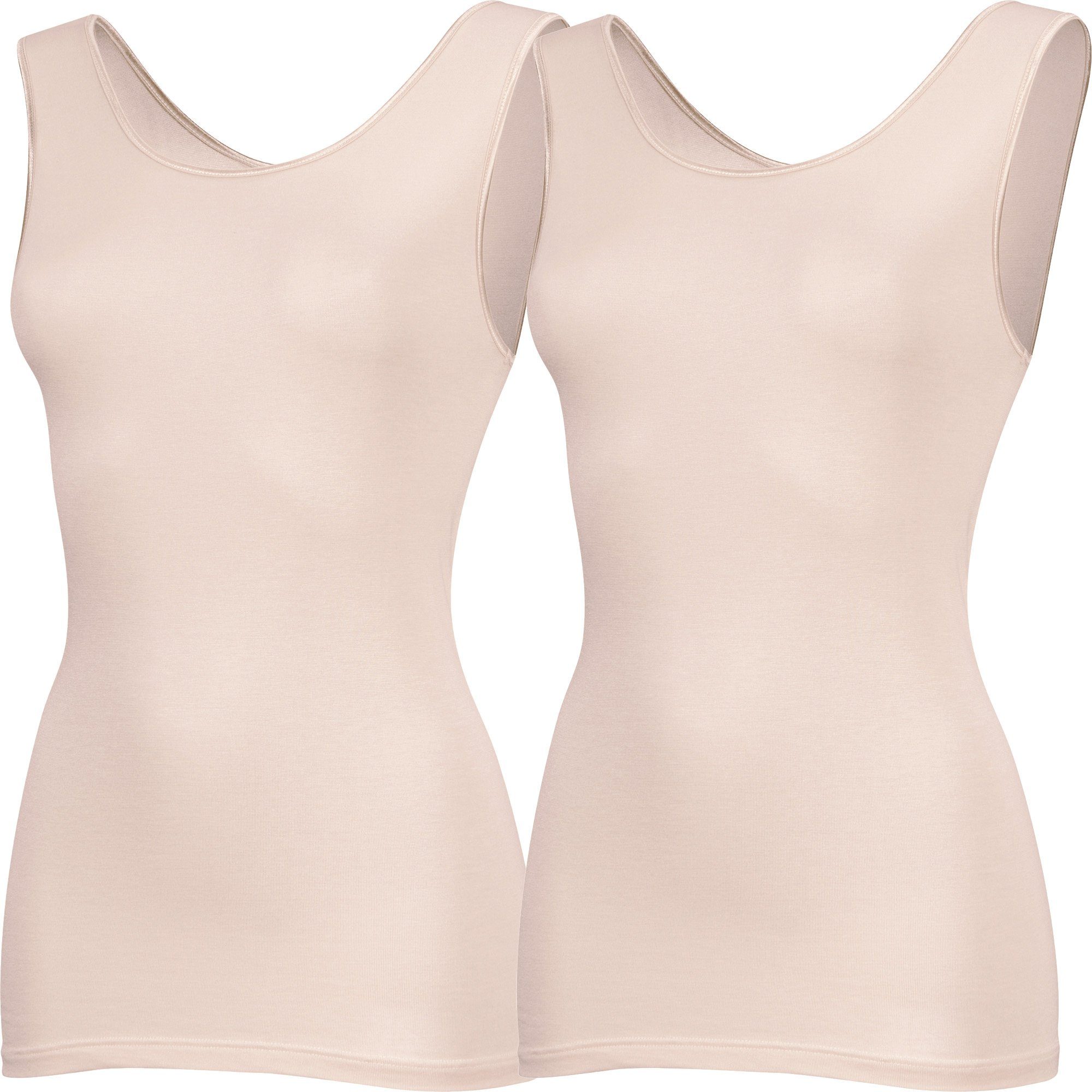 Erwin Müller Unterhemd Damen-Unterhemd 2er-Pack Modal Uni