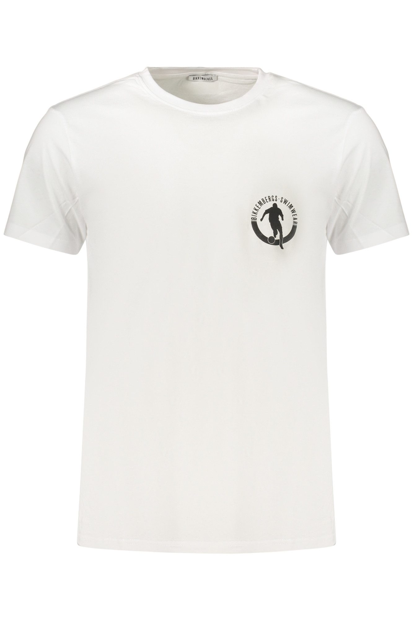 Bikkembergs T-Shirt Weißes Herren Kurzarm-T-Shirt mit Rundhals und