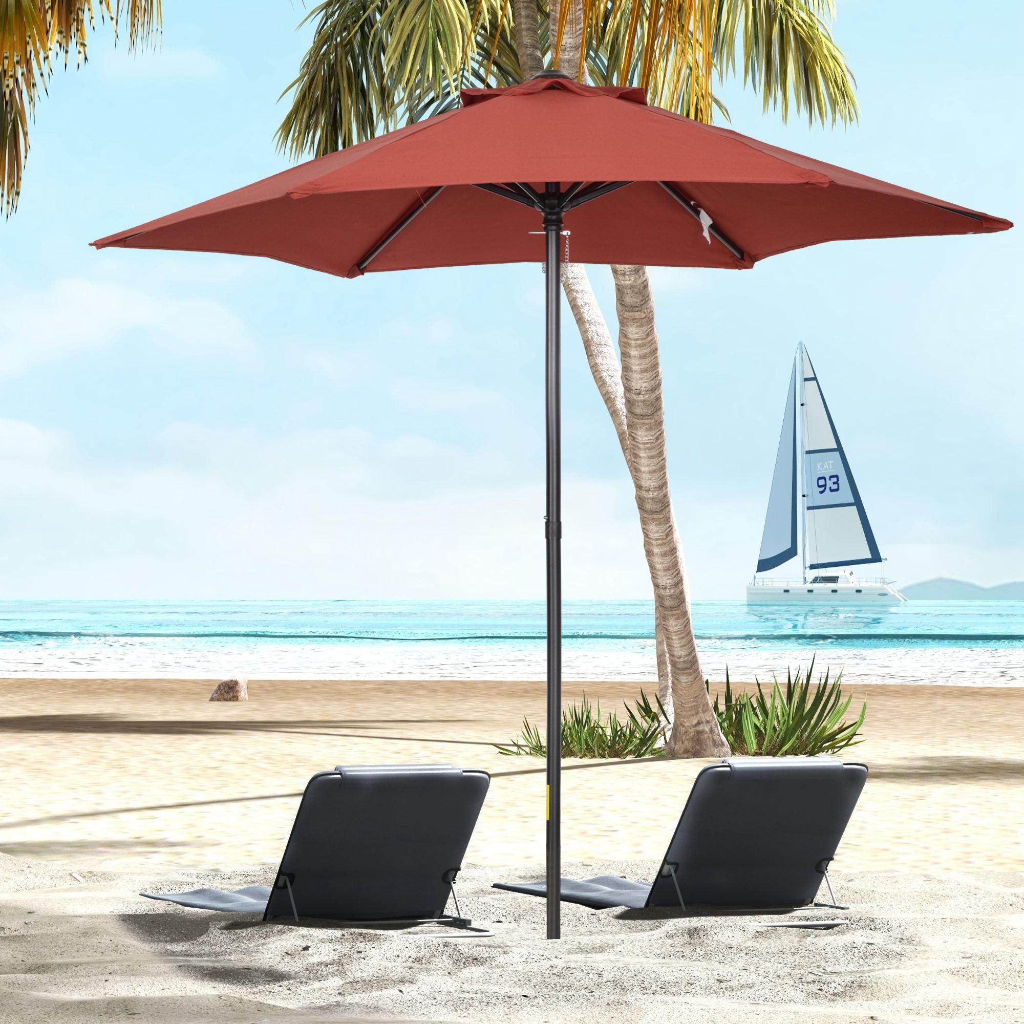 Sonnenschirm Sonnenschirm 196 cm, sechseckig, knickbar, drehbar,windfest