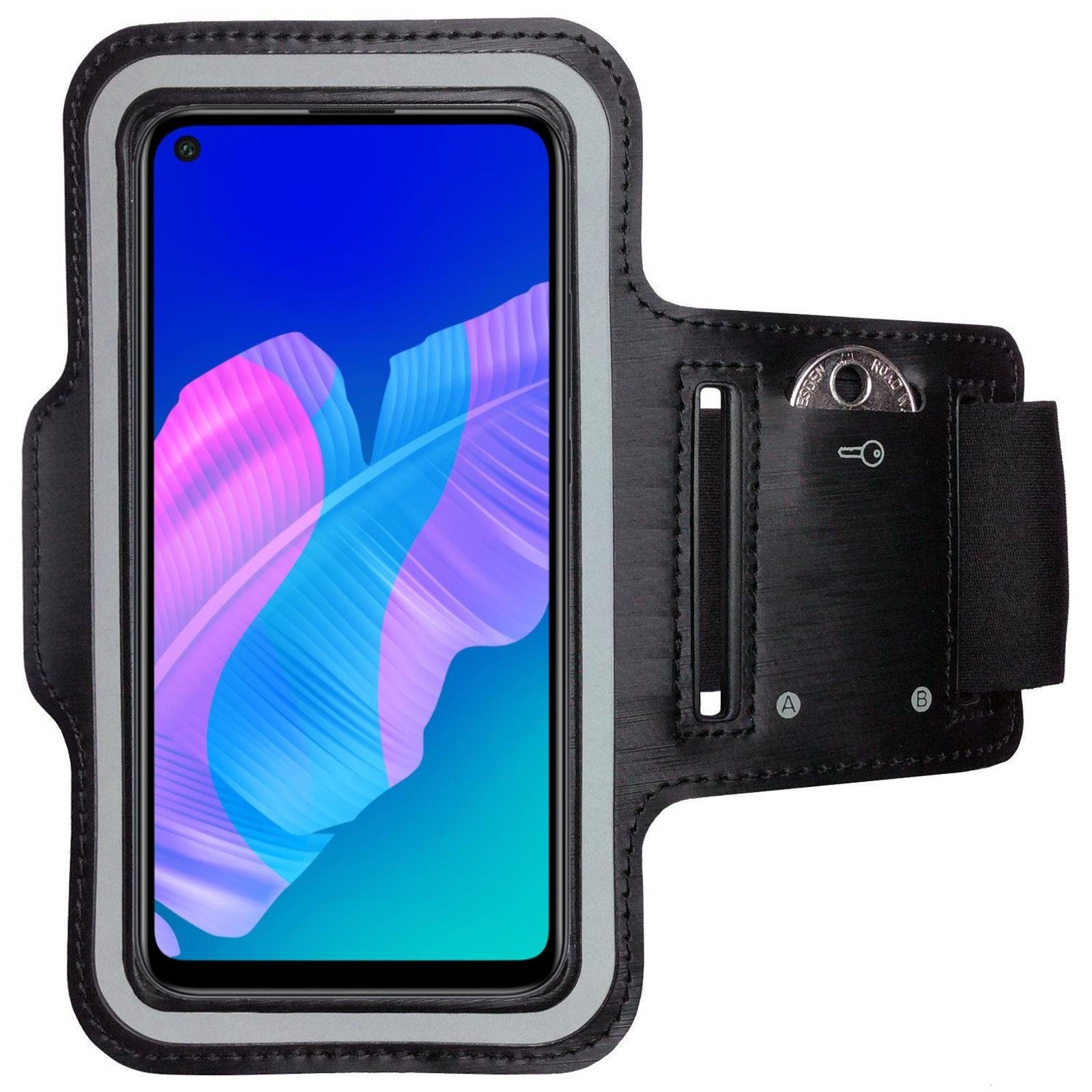 CoverKingz Handyhülle Huawei P40 Lite 5G Sport Armband Handy Tasche Fitness Etui Lauf Hülle, Sport Schutzhülle Schlüsselfach Handyhülle Jogging Schutztasche Etui