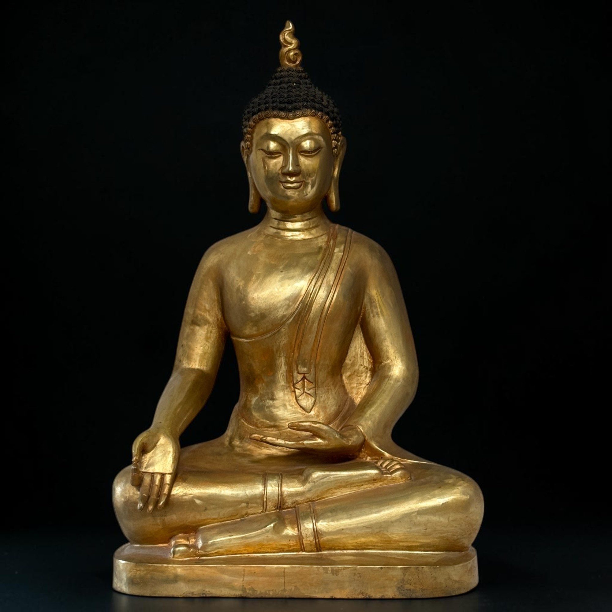 Asien LifeStyle Buddhafigur Alte Bronze Buddha Statue Vitarka Mudra 60 cm