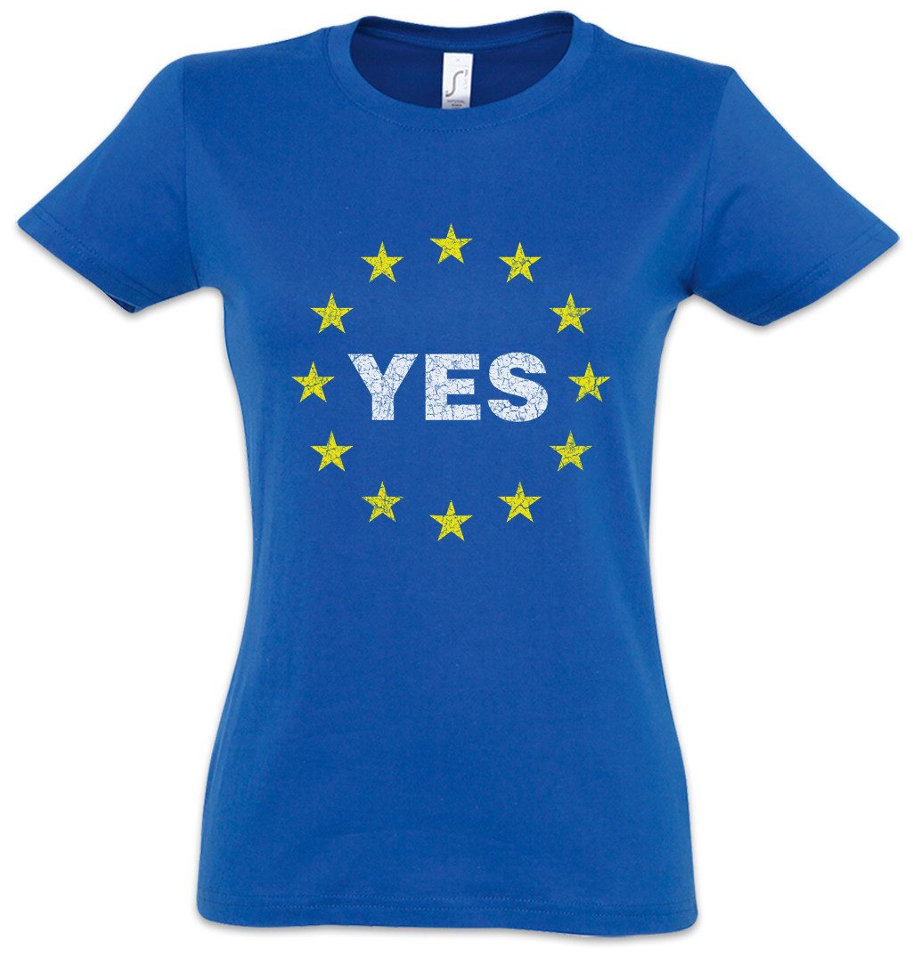 Urban Backwoods Print-Shirt European Yes Damen T-Shirt Europa Europe Brexit günstig online kaufen