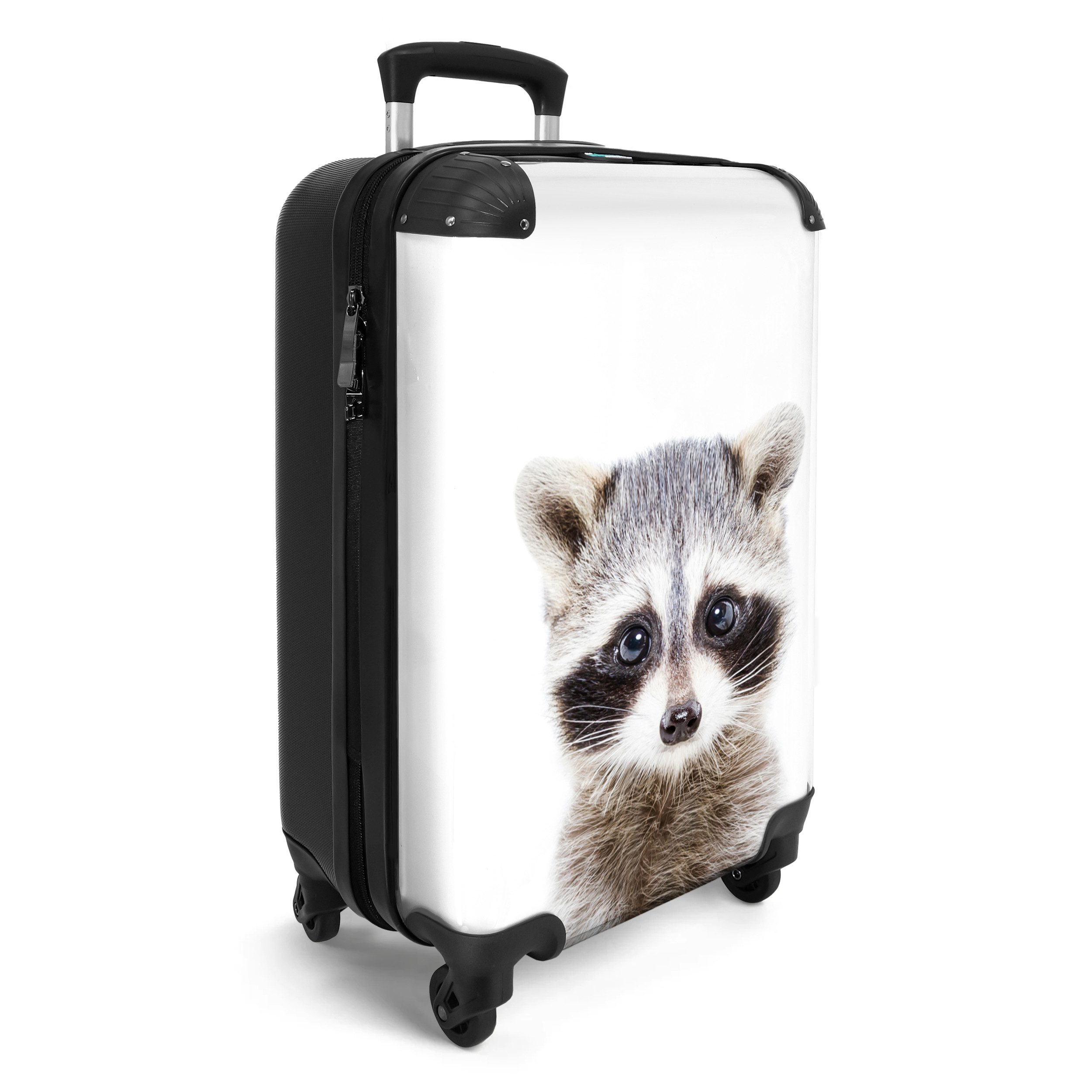 NoBoringSuitcases.com© Hartschalen-Trolley Waschbär - Tiere - günstig online kaufen
