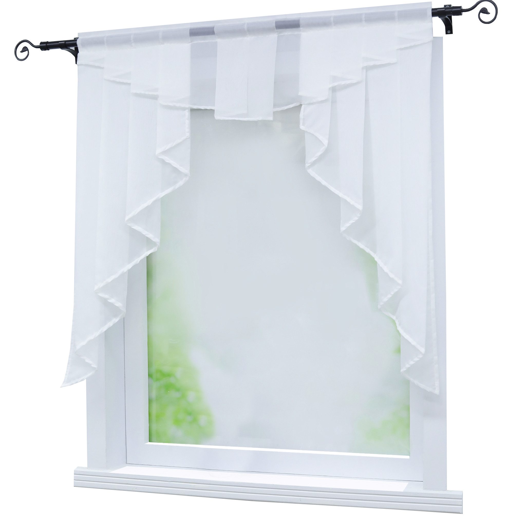 Joyswahl Scheibengardine Gerda, Stangendurchzug, transparent, mit Tunnelzug günstig online kaufen