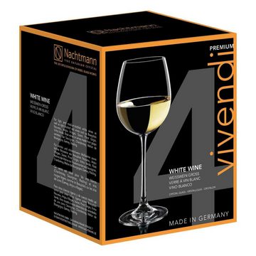 Nachtmann Weißweinglas Vivendi Weißweingläser 474 ml 4er Set, Kristallglas