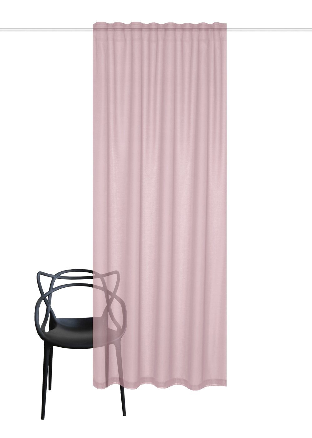 HOME WOHNIDEEN Vorhang 53300 Fertigschal Dolly, transparent, mit Kombiband (1 St), Ösen, transparent, Polyester