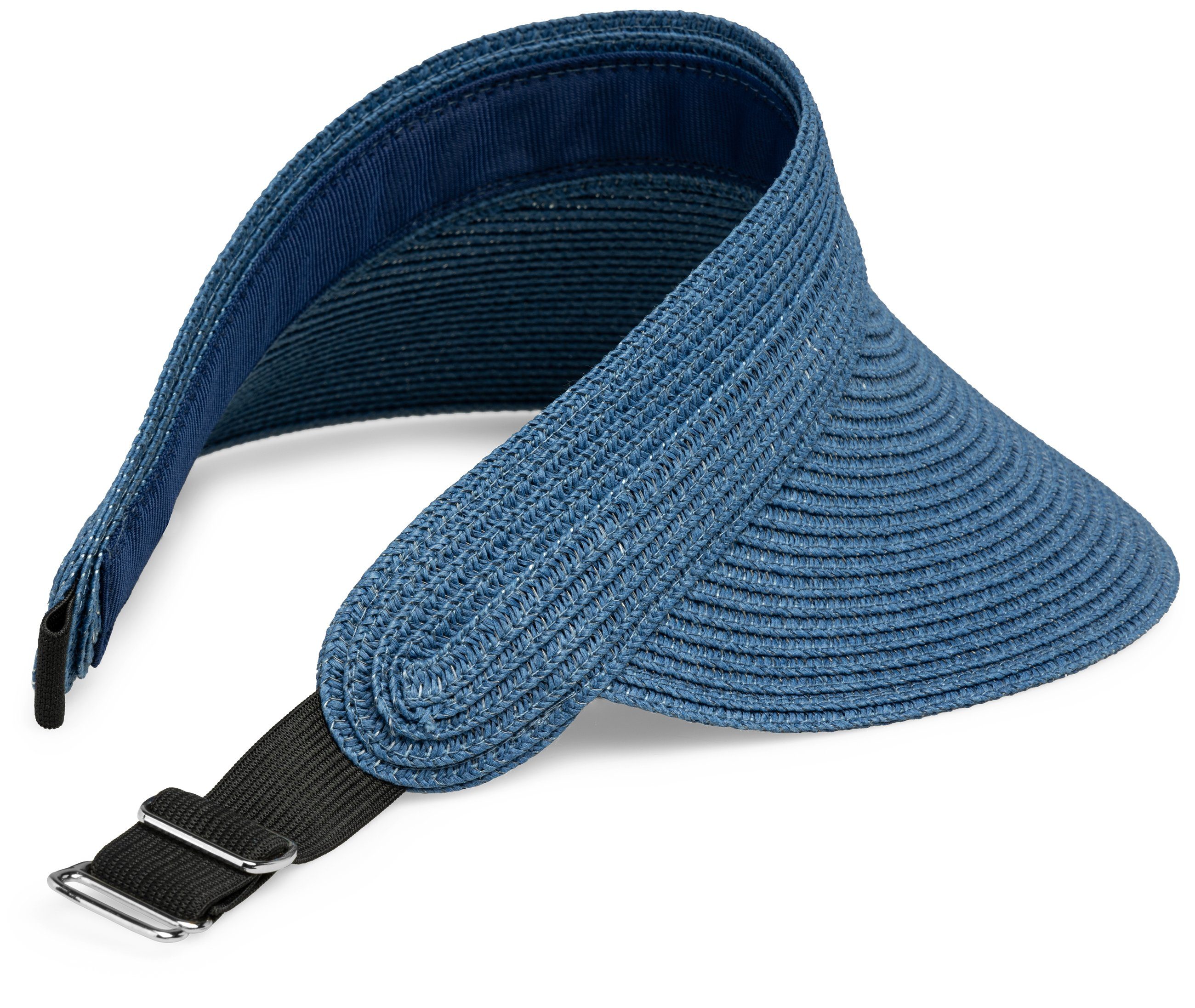 Caspar Strohhut HT027 verstellbare leichte Damen Sommer Schirmmütze Sonnenvisor