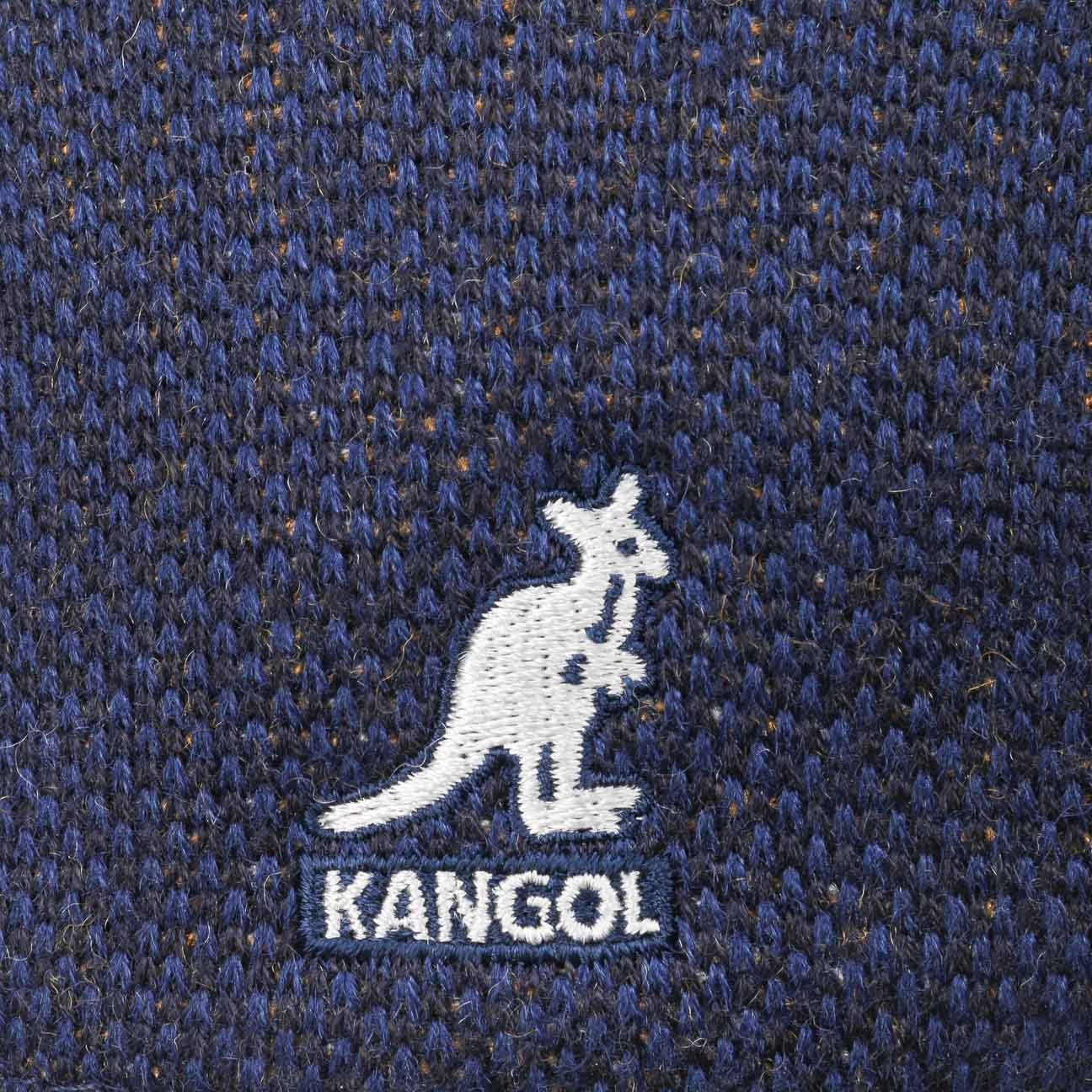 Kangol Flat Cap Schirmmütze Schirm mit dunkelblau (1-St)