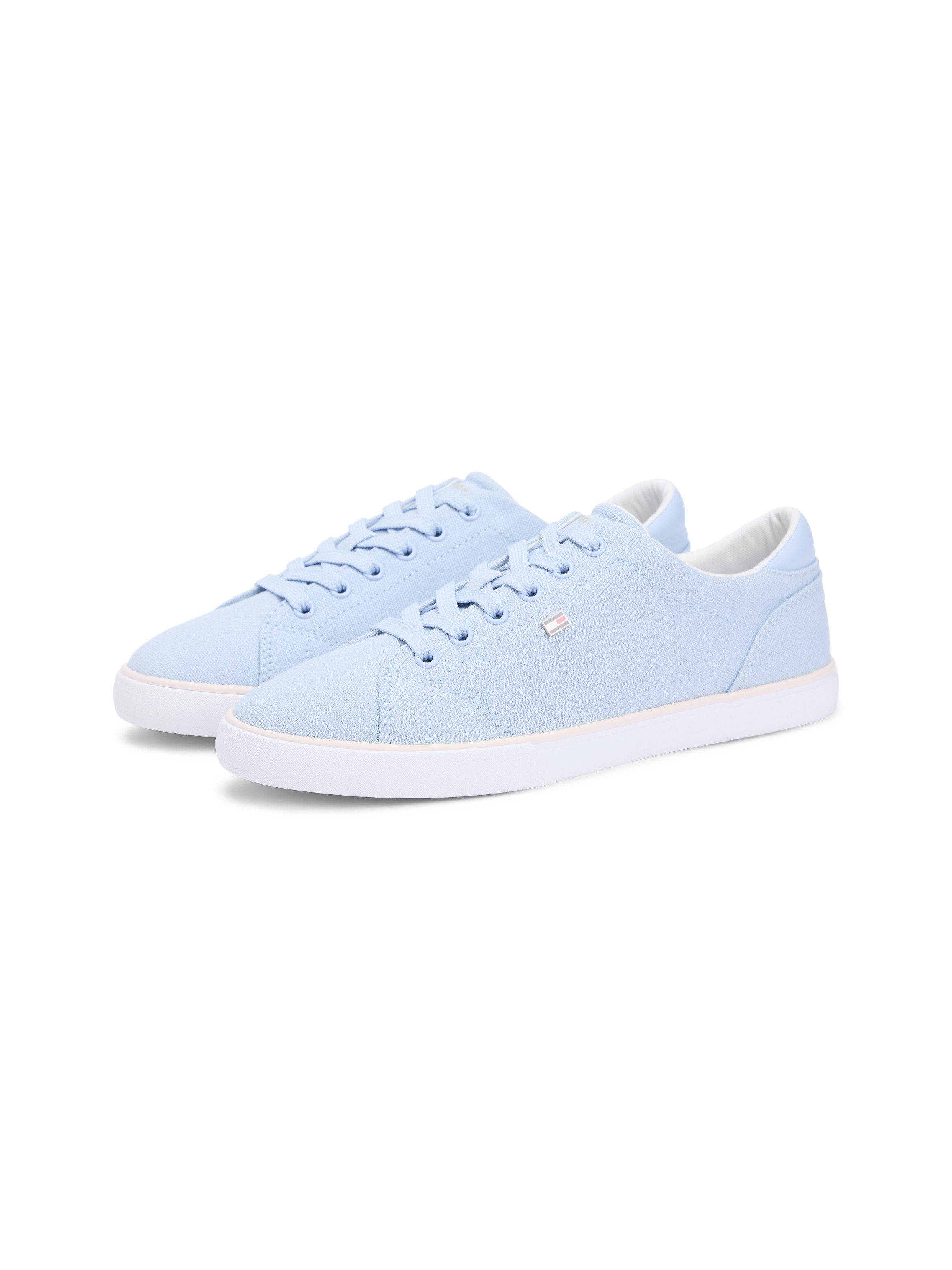 Tommy Hilfiger TH LOW PROFILE VULC CANVAS Plateausneaker Halbschuh, Schnürer, Freizeitschuh mit gepolstertem Schaftrand