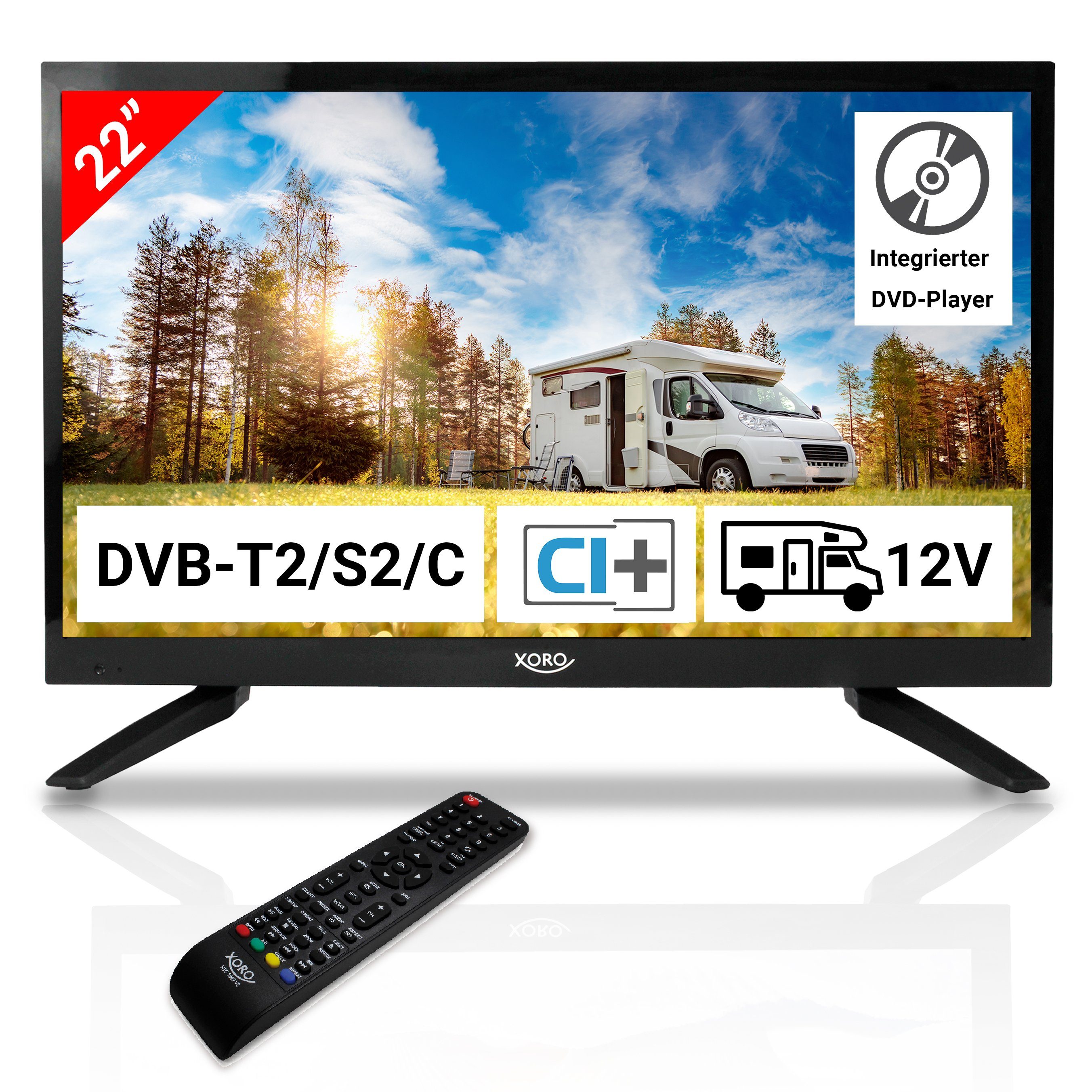 Xoro HTC 2249 LCD-LED Fernseher (55,00 cm/22 Zoll, Full HD)