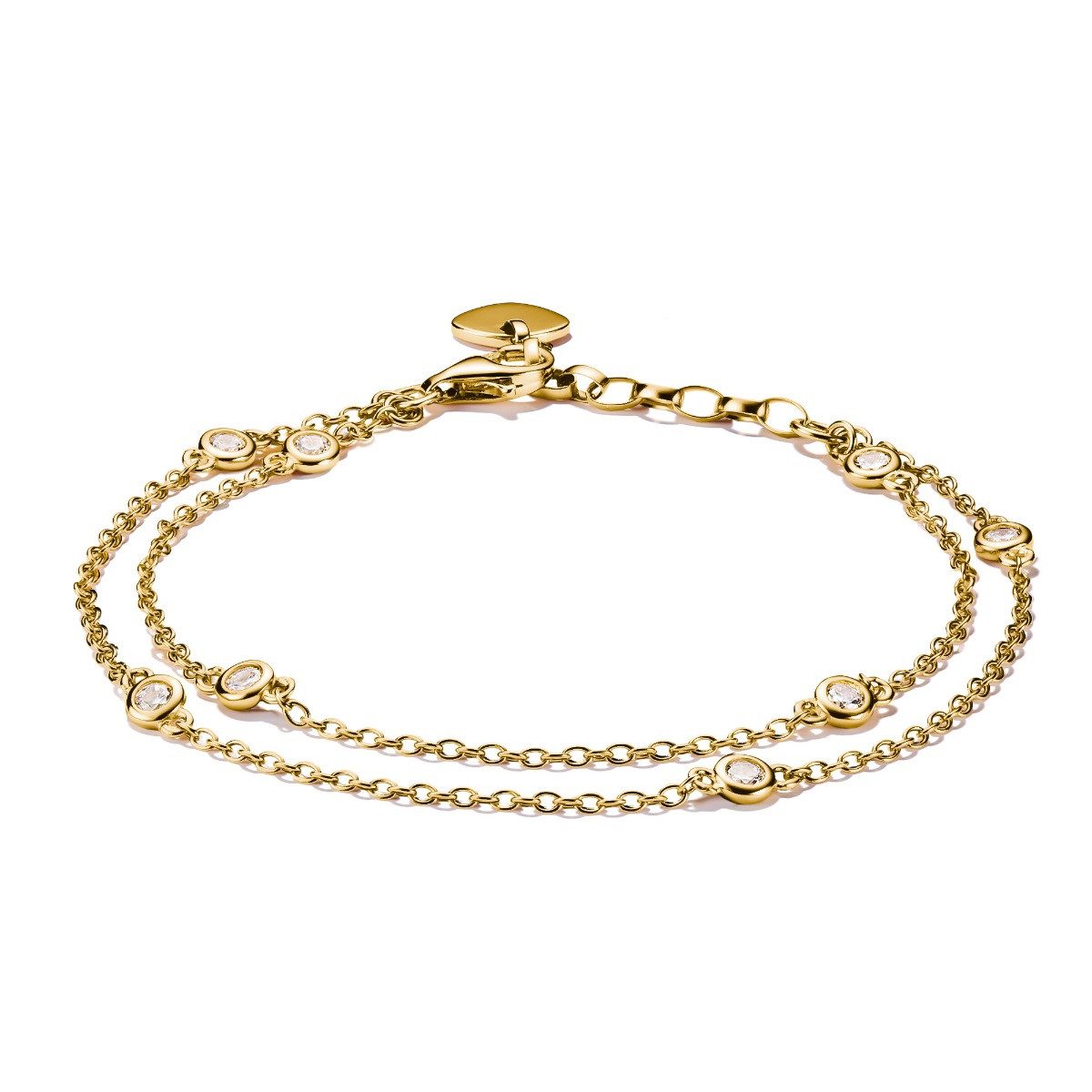 Thomas Sabo Armband Armband Damen Doppelreihig Zirkonia Vergoldet A2216-414-14