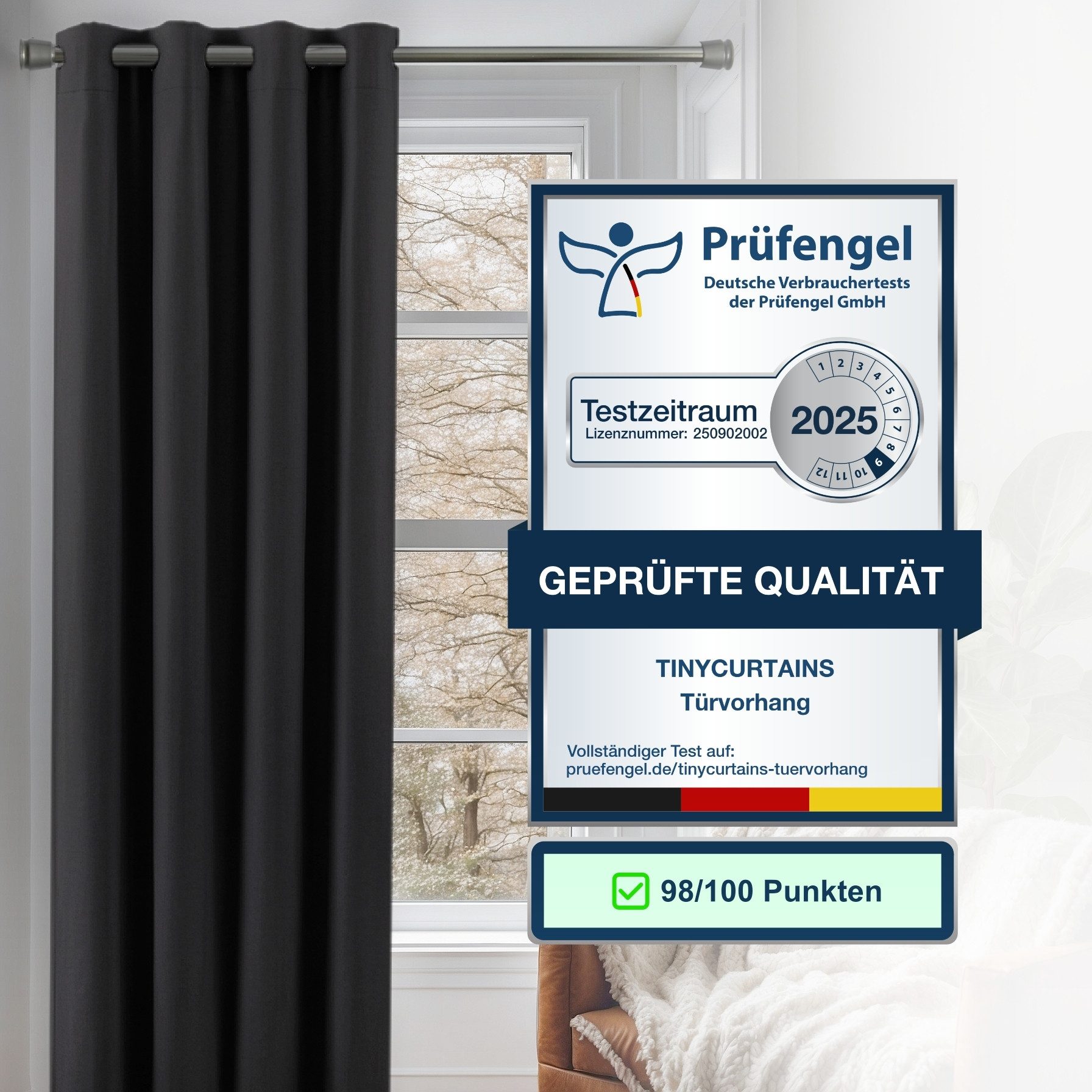 Cozyor Verdunkelungsvorhang 2er-Set inkl. 2 Magnethalter, thermoisolierend, Gardinen blickdicht (2 St), Ösen, verdunkelnd, Mikrofaser Polyester