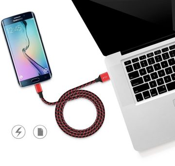 Quntis Smartphone-Kabel, Micro-USB, Micro-USB (200 cm), 2Pack 2m, 2.4A USB Ladekabel, High Speed Sync und Schnellladekabel