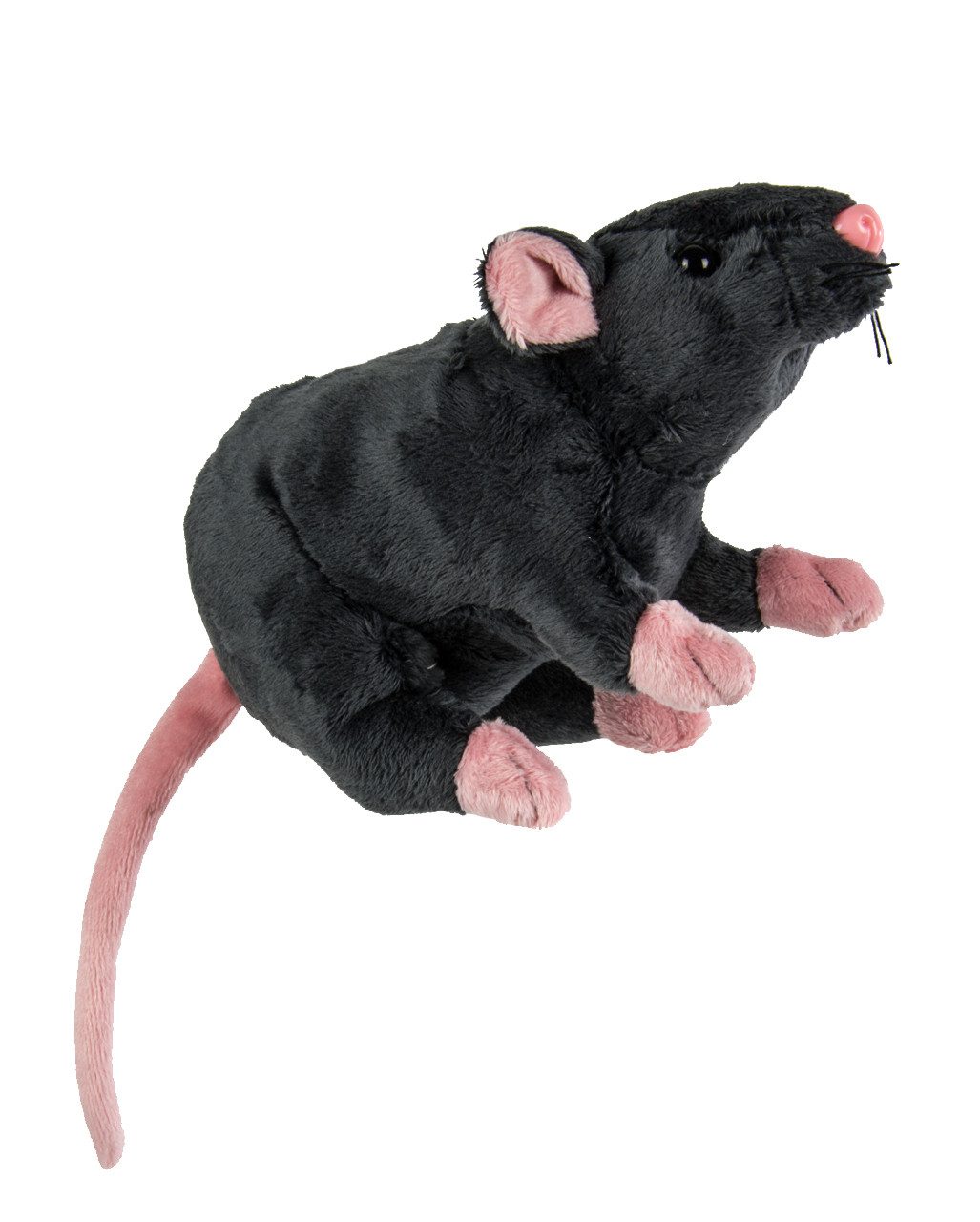 Horror-Shop Plüschfigur Graue Plüsch Ratte 19cm als Kuscheltier, Deko oder