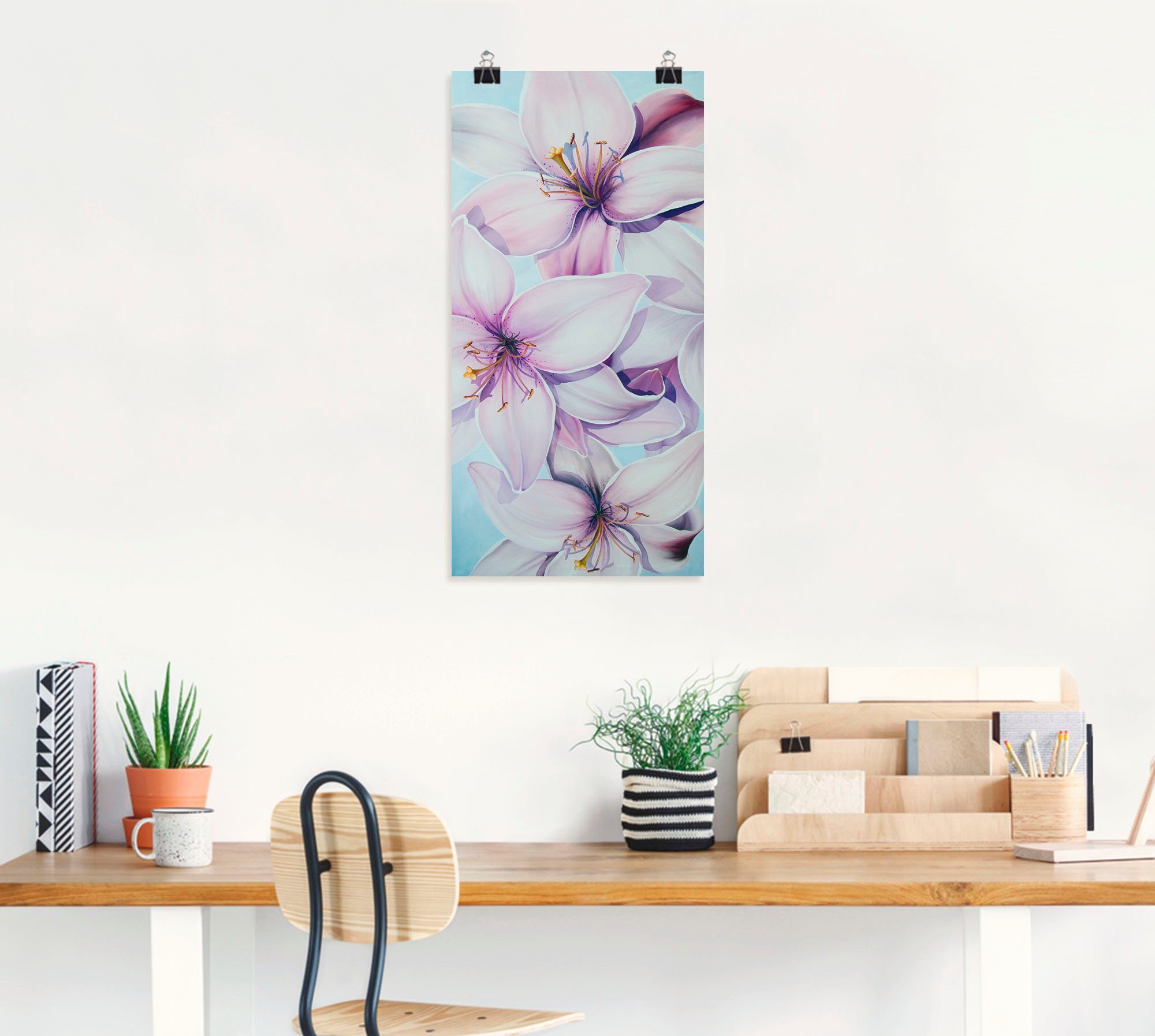 Blumen versch. Größen Alubild, als Leinwandbild, Poster oder in (1 St), Lilien, Artland Wandbild Wandaufkleber