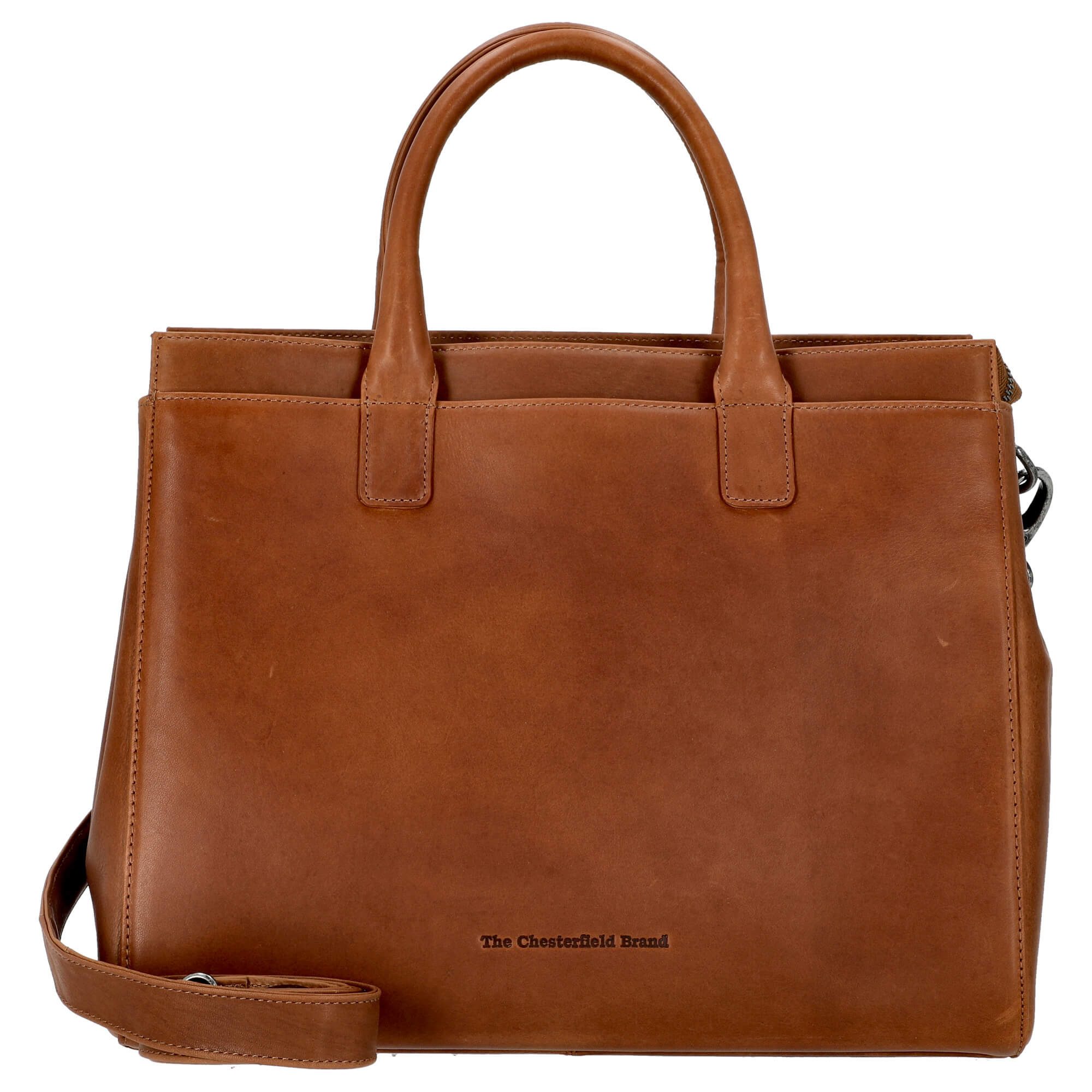 Handtasche Rivera - Henkeltasche 14" 34 cm (cognac)