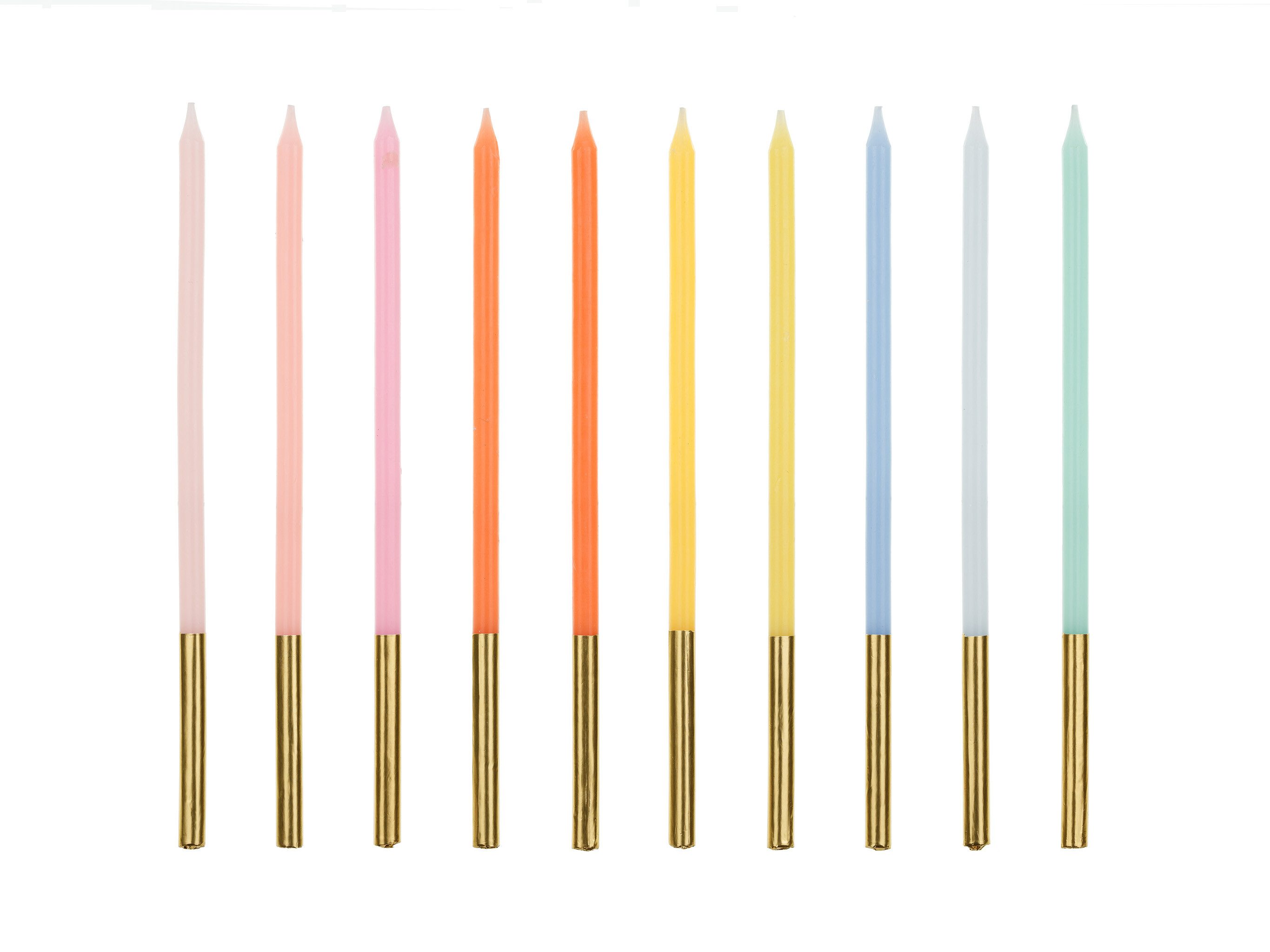 partydeco Geburtstagskerze, Geburtstagskerzen 14cm glatt 10er günstig online kaufen