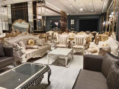 JVmoebel Wohnzimmer-Set Luxus Wohnzimmer Sofagarnitur Set Hochwertigen Sofas Elegante Sesseln, (4-St., 2x Sofa 3 Sitzer + 2x Sessel), Made in Europe