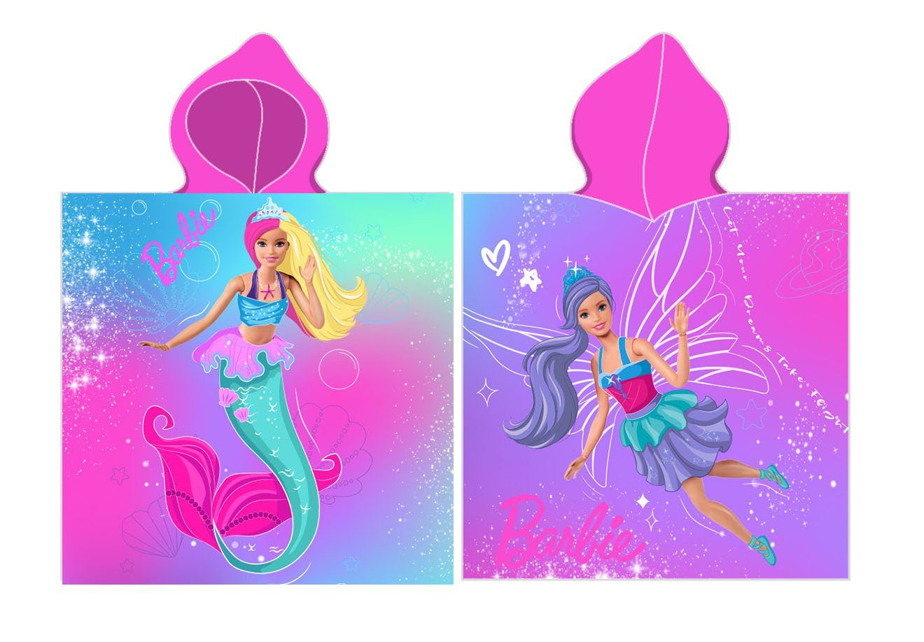 Barbie Kapuzenhandtuch Barbie Poncho Strandtuch mit günstig online kaufen